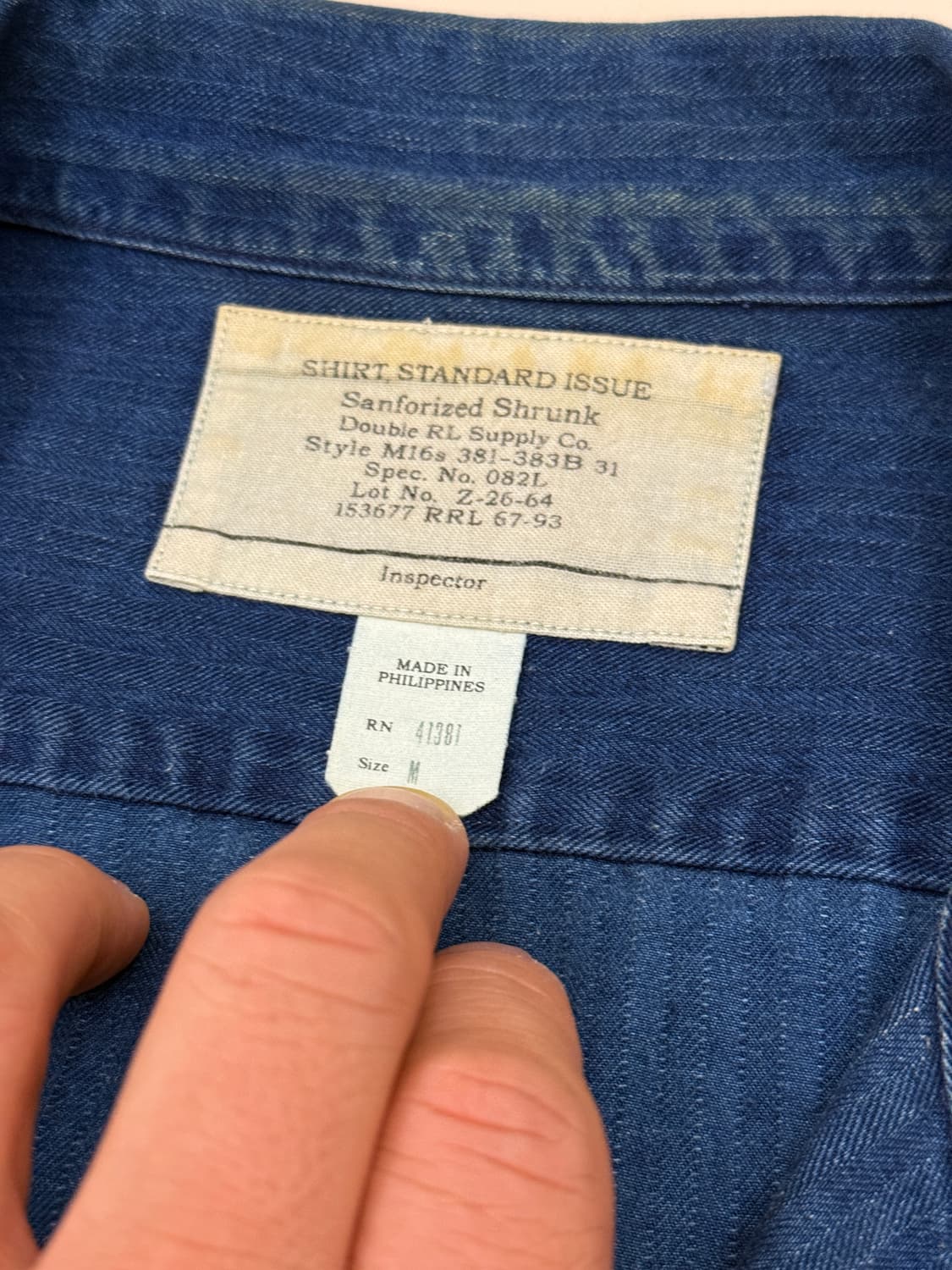 RRL M43 HBT셔츠 / M 상품이미지2