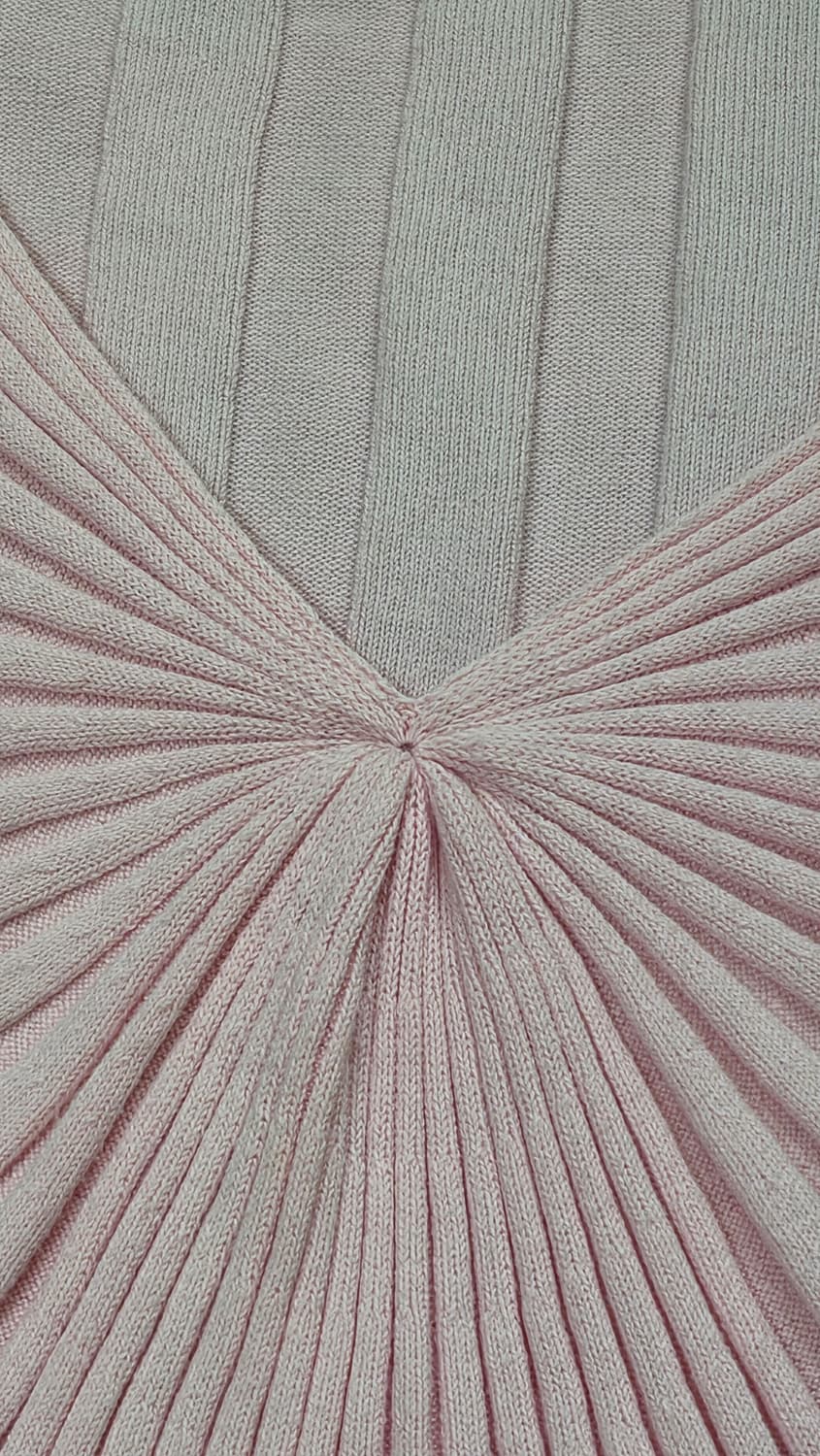 Sandro 산드로 브이넥 리브드 니트 55 (딸기우유) 상품이미지7