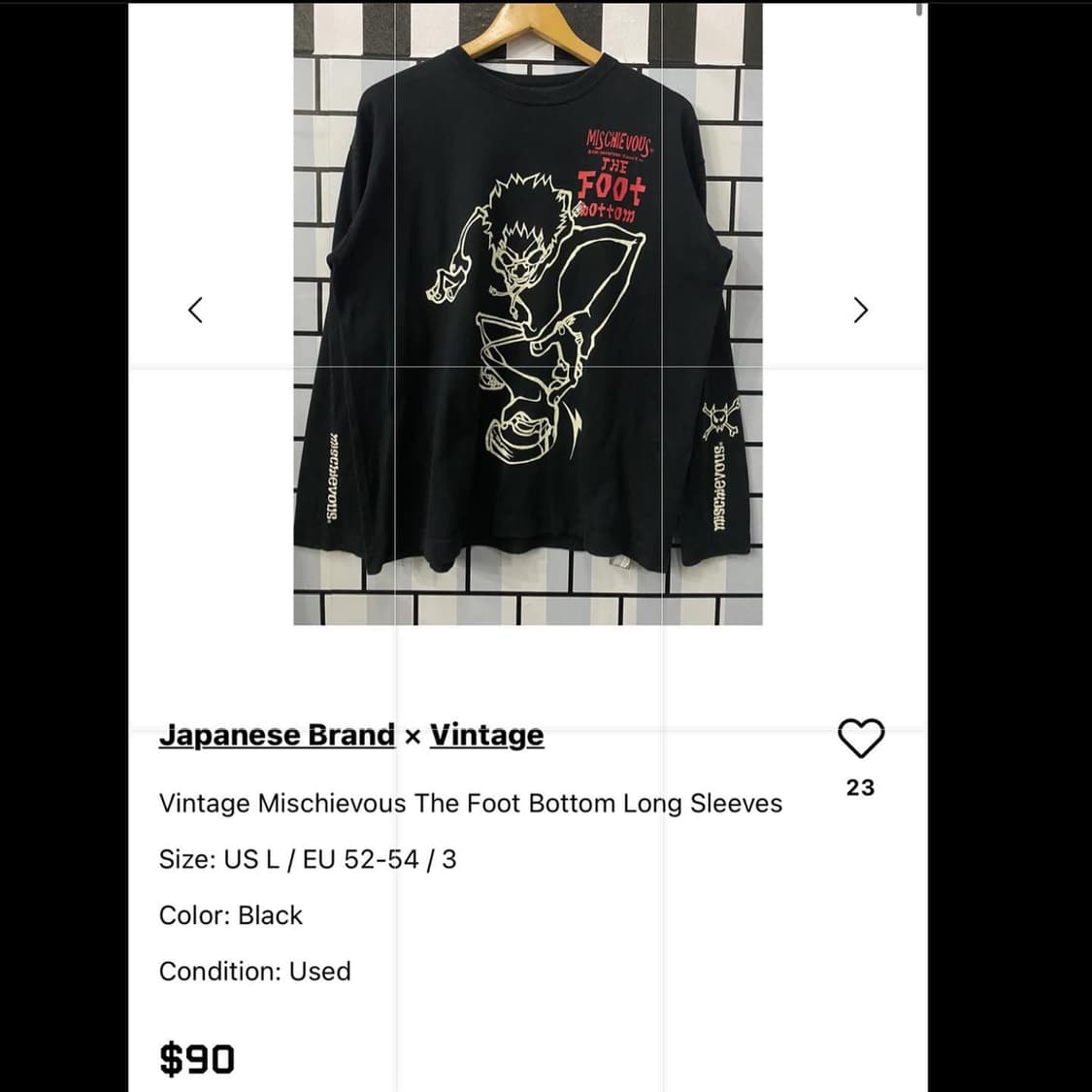 미스치버스 제팬 스케이터 더 풋 바텀 롱슬리브 상품이미지3