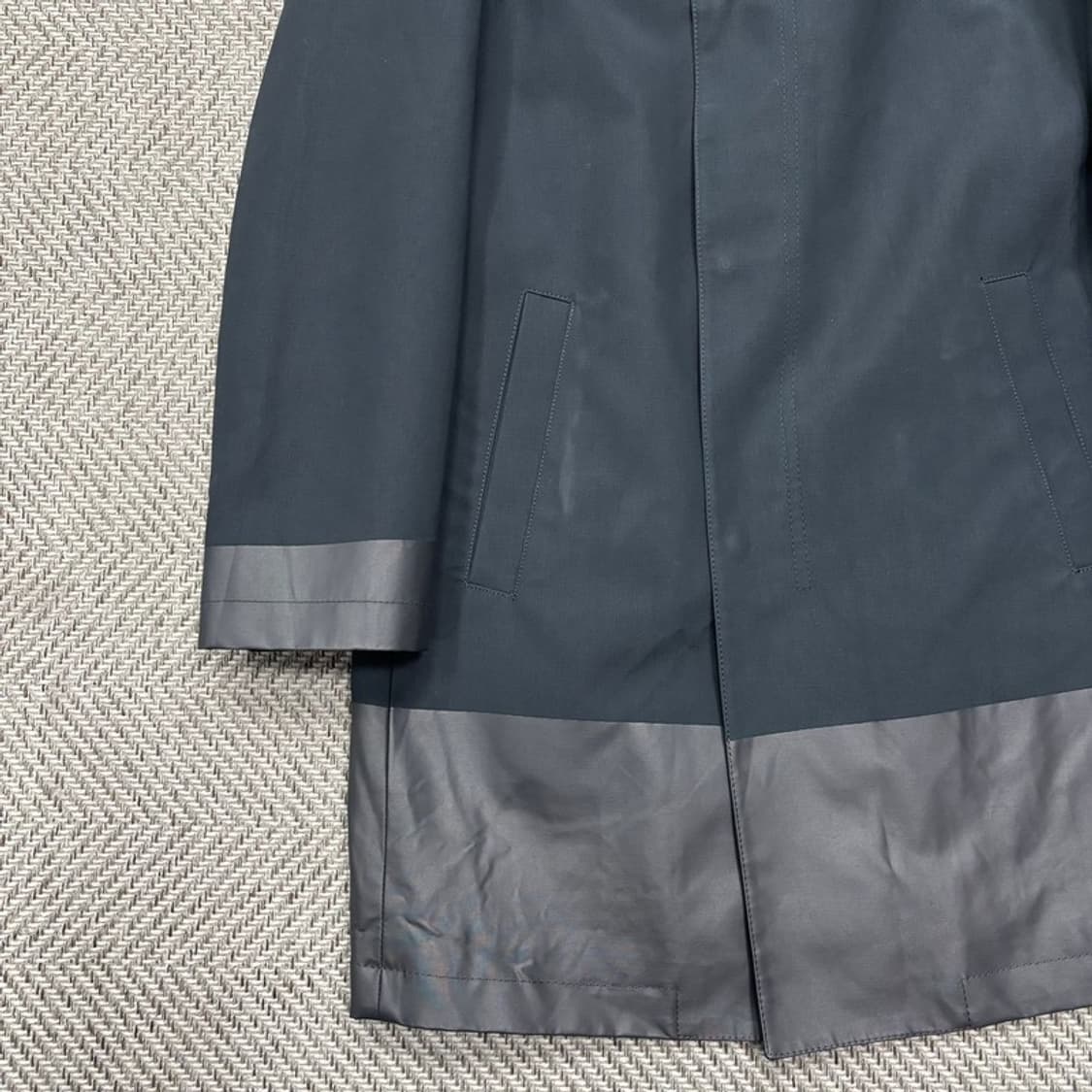 시스템 가죽 배색 하프 코트 v0253 상품이미지3