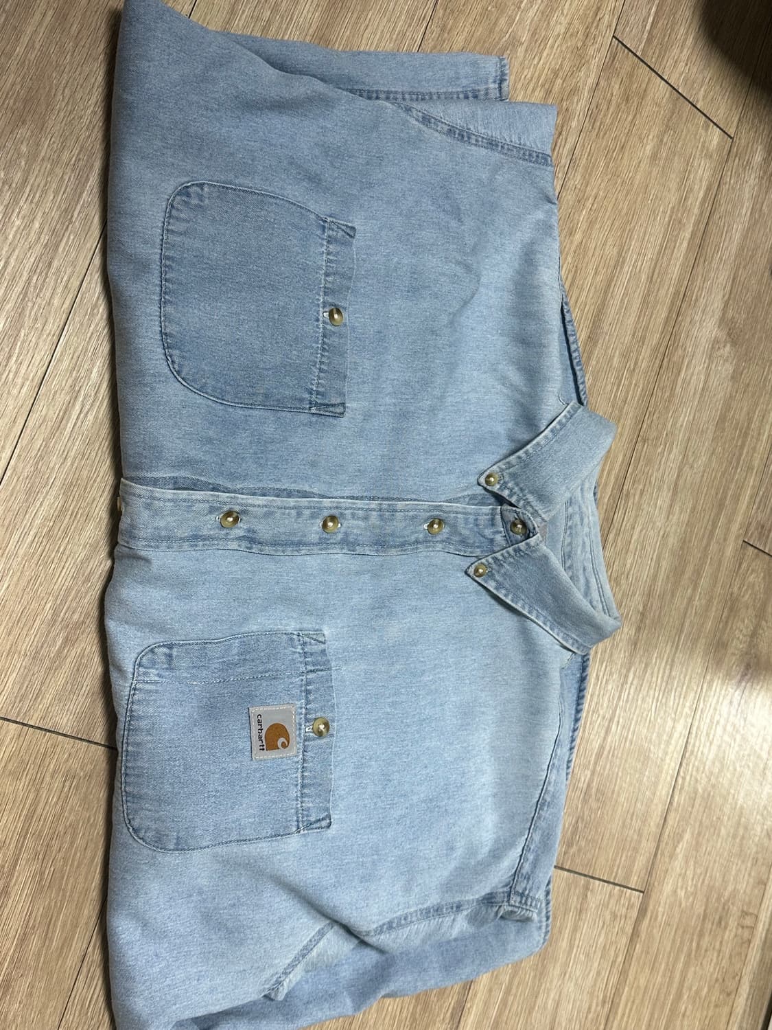 칼하트 연청 데님 셔츠 상품이미지1