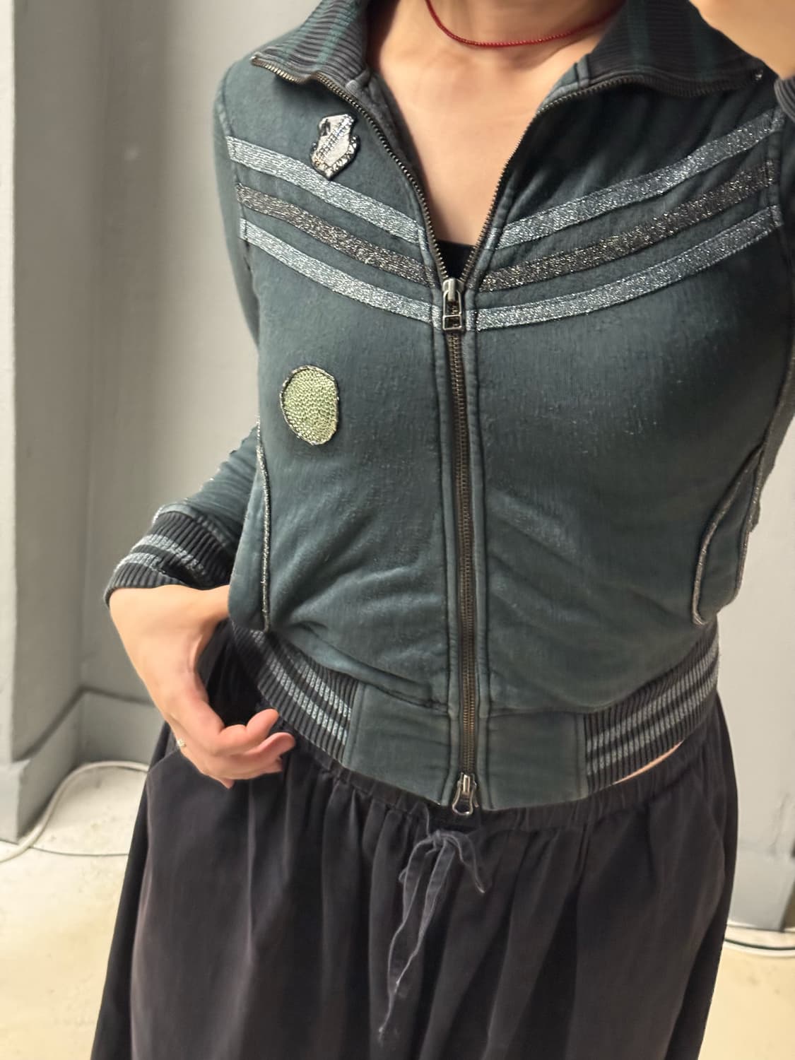 sporty line detail 2-way zip-up 상품이미지3