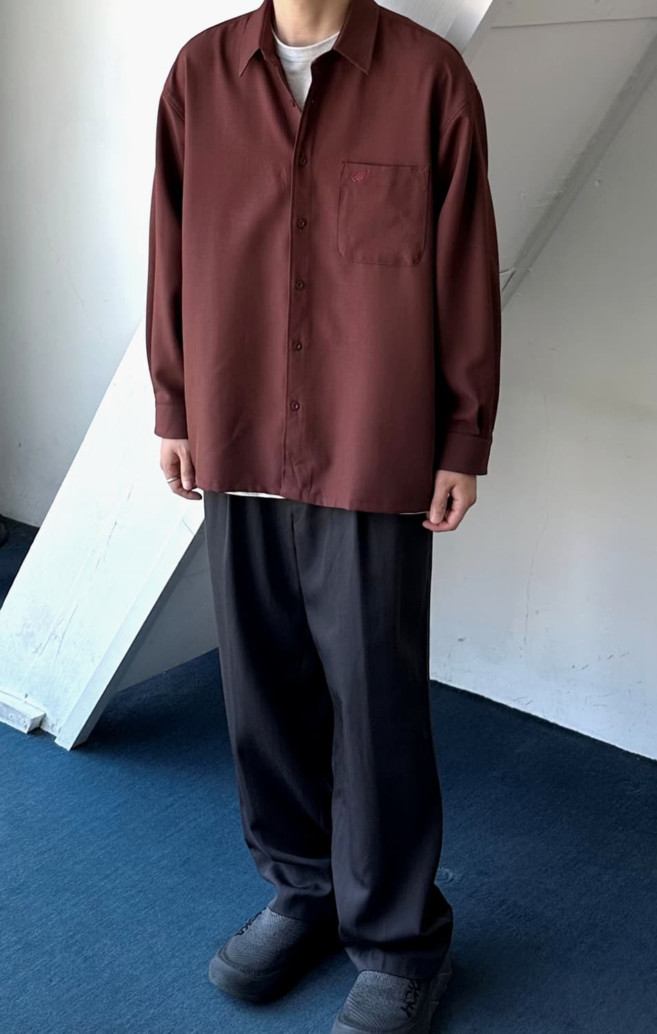 JPN made poly twill fabric stitch shirt 상품이미지10
