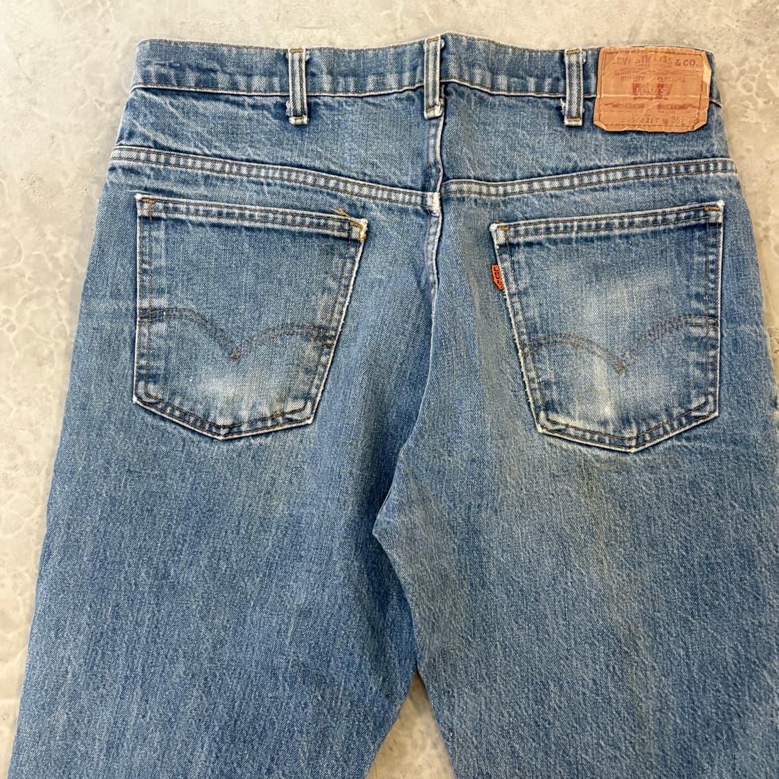 [36/32] 80s USA🇺🇸 리바이스 319 오렌지탭 중청 탈론 상품이미지8