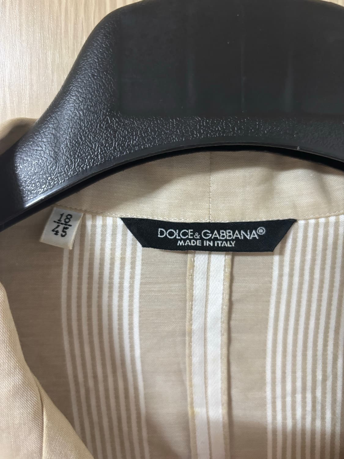 돌체앤가바나 베이지 스트라이프 셔츠 남방 상품이미지3