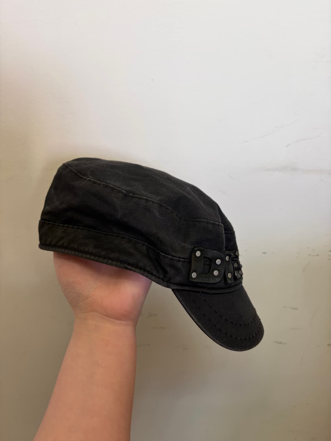 N67. 디젤 빈티지 Y2K 가죽로고 캡 모자 상품이미지3