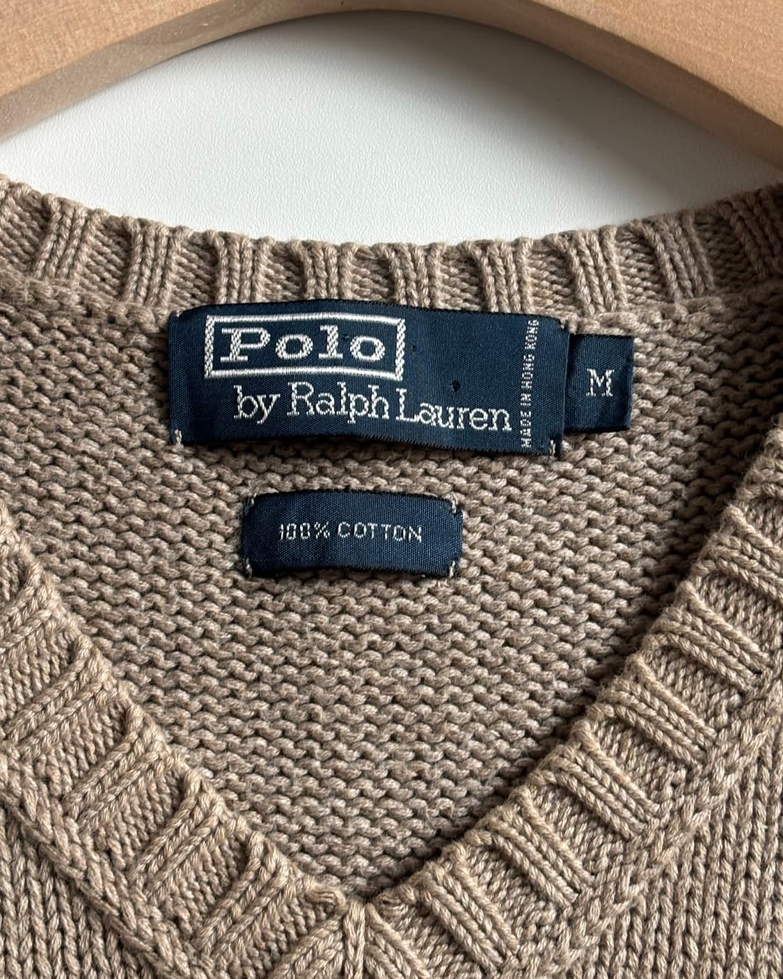 Polo 폴로 랄프로렌 코튼 코코아베이지 니트베스트 상품이미지3