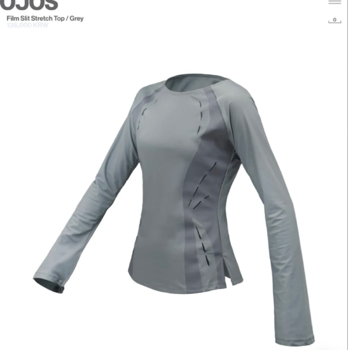 OJOS Film Slit Stretch Top / 그레이 2  상품이미지1
