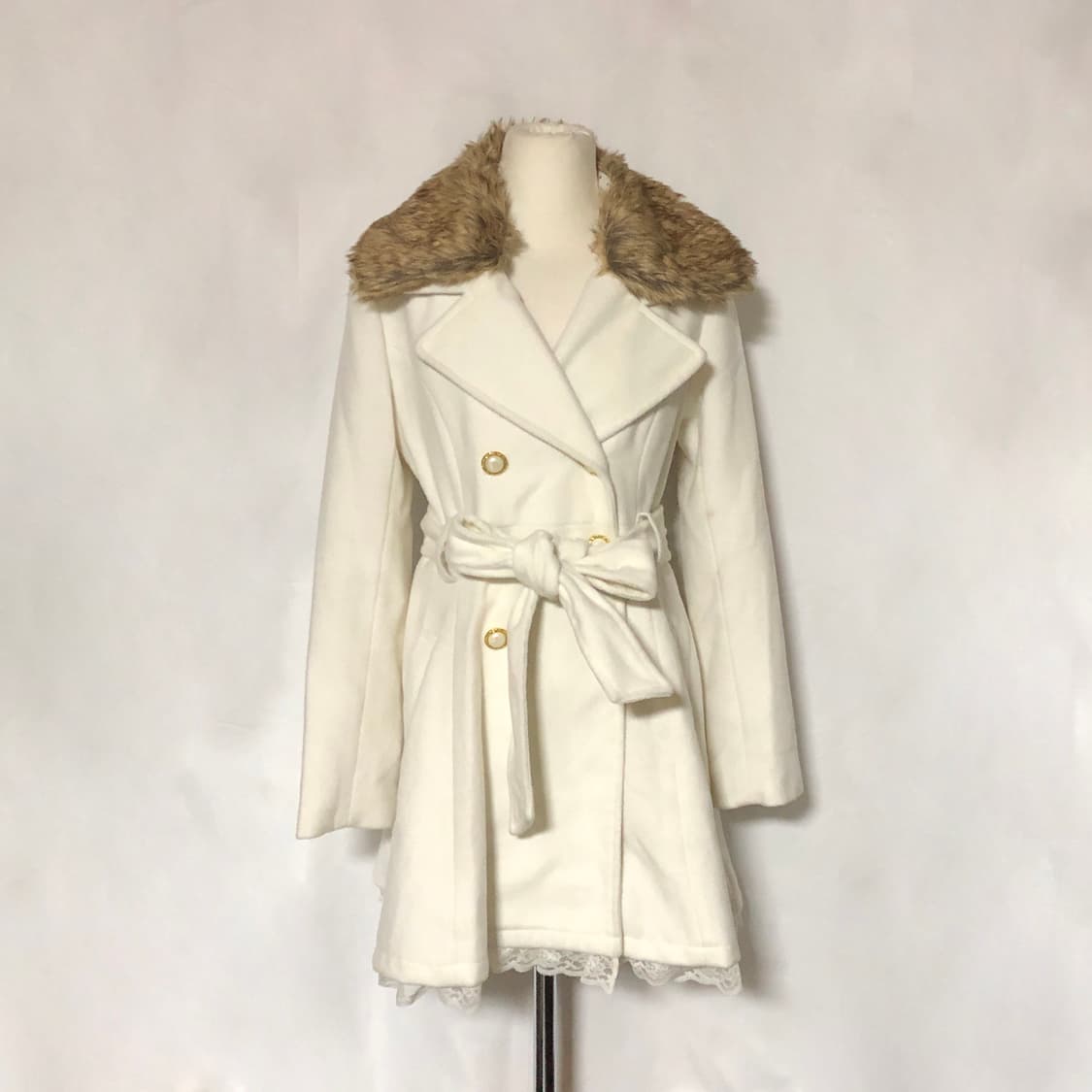 리본 레이스 코트 화이트 상품이미지4