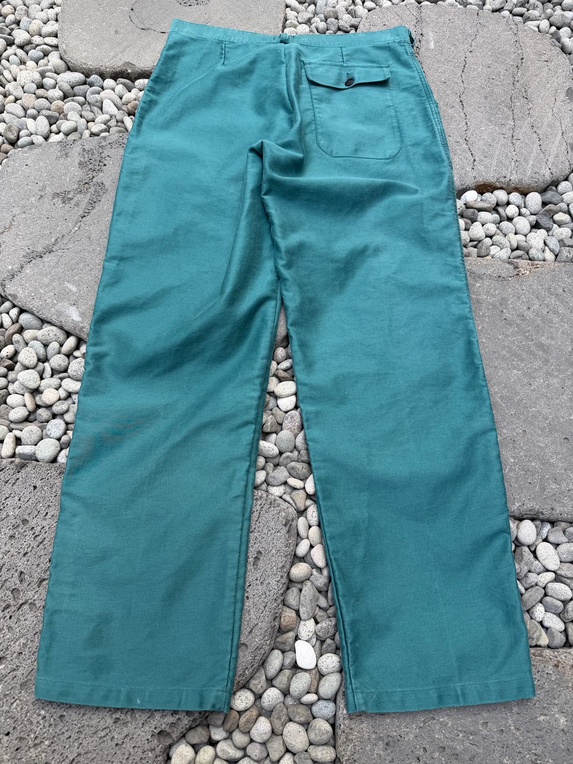 1980s FRENCH GREEN MOLESKIN 프렌치몰스킨워크팬츠 상품이미지2