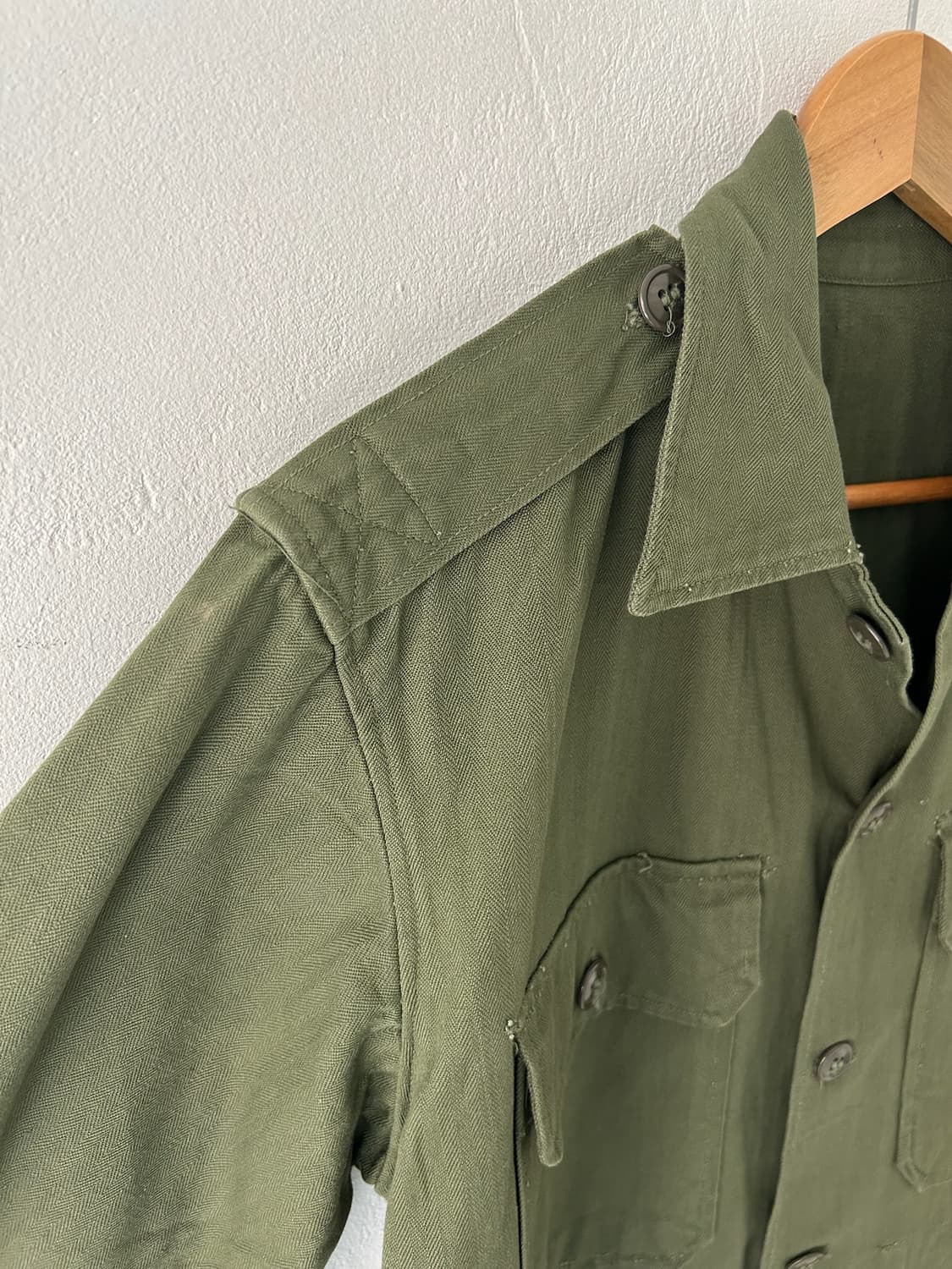 70's Korean Army HBT Fatigue Shirt. 상품이미지4