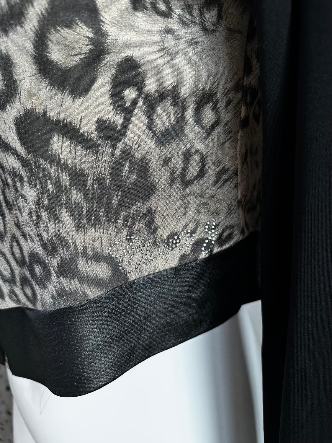 레오파드 믹스 크롭 후드 집업 상품이미지8