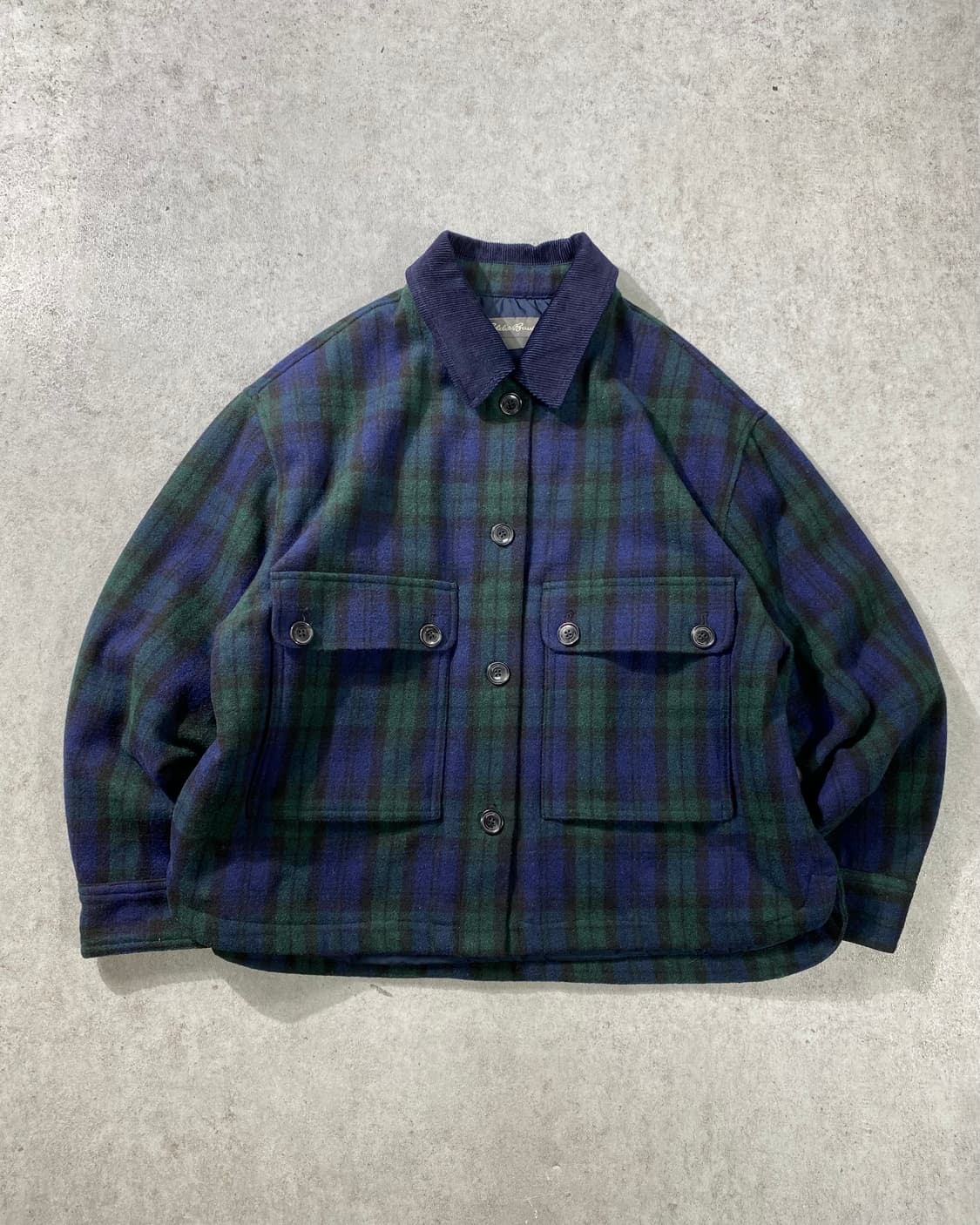 [XL] Eddie Bauer 에디바우어 블랙와치 울 체크 자켓 상품이미지4