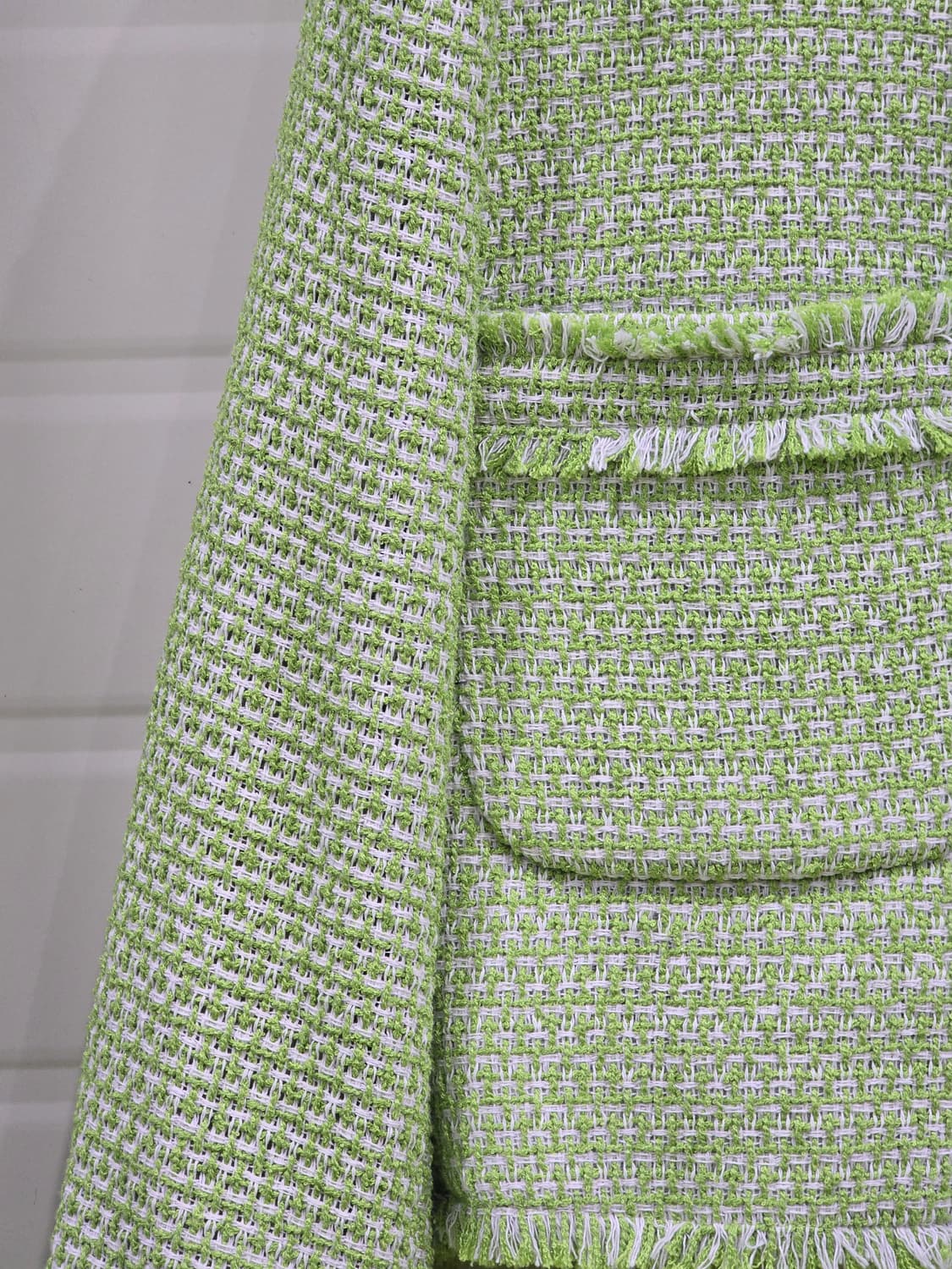 트위드 크롭 자켓 그린 상품이미지3