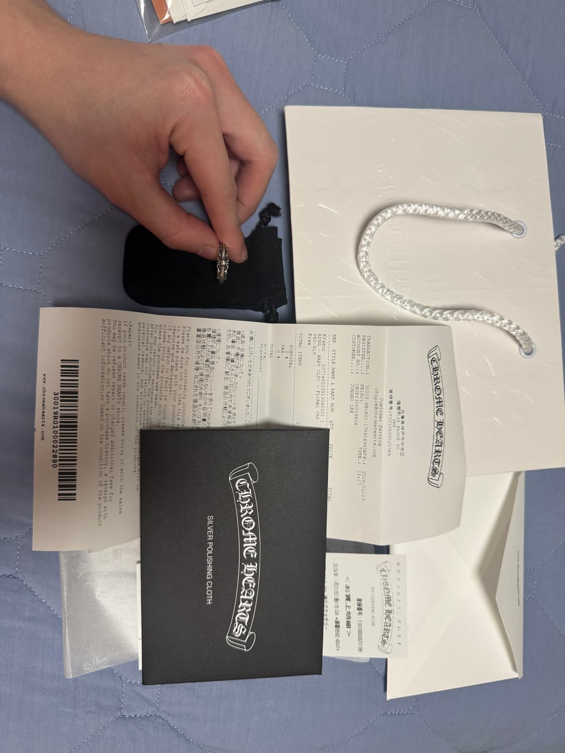 새상품) 크롬하츠 베이비 플로랄 반지 상품이미지1