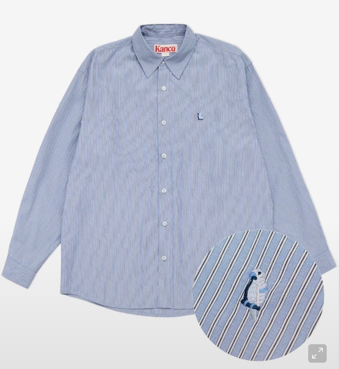 칸코 스트라이프 셔츠 블루 상품이미지1
