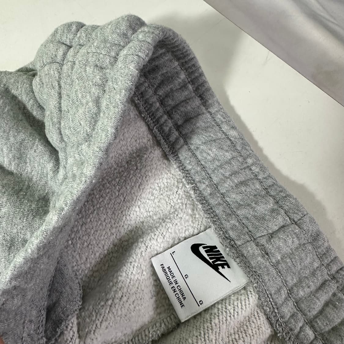 우먼L 나이키 기본로고 그레이 밴딩 코튼 조거팬츠 상품이미지3