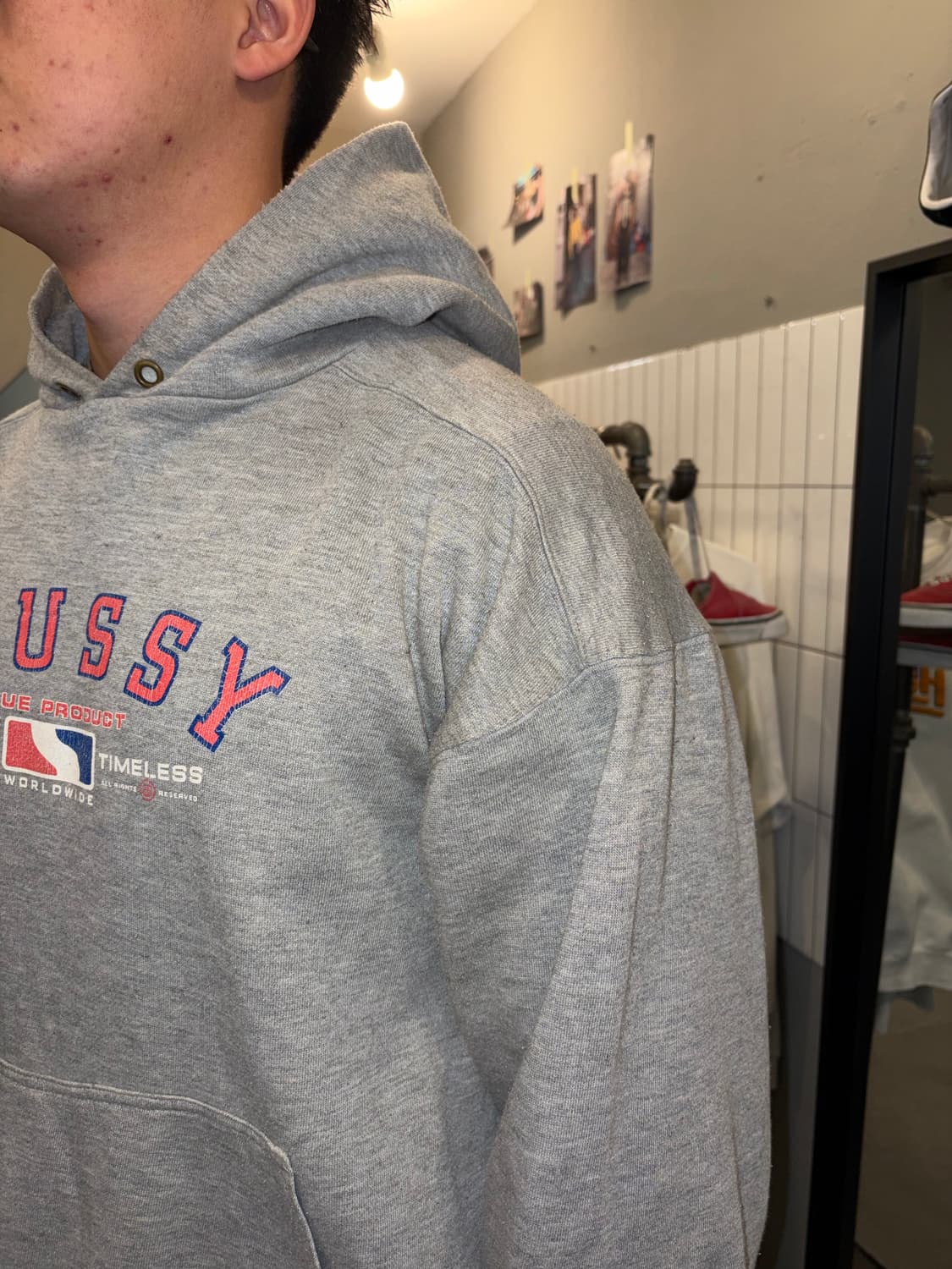 90’s Stussy durable timeless logo hood 상품이미지4