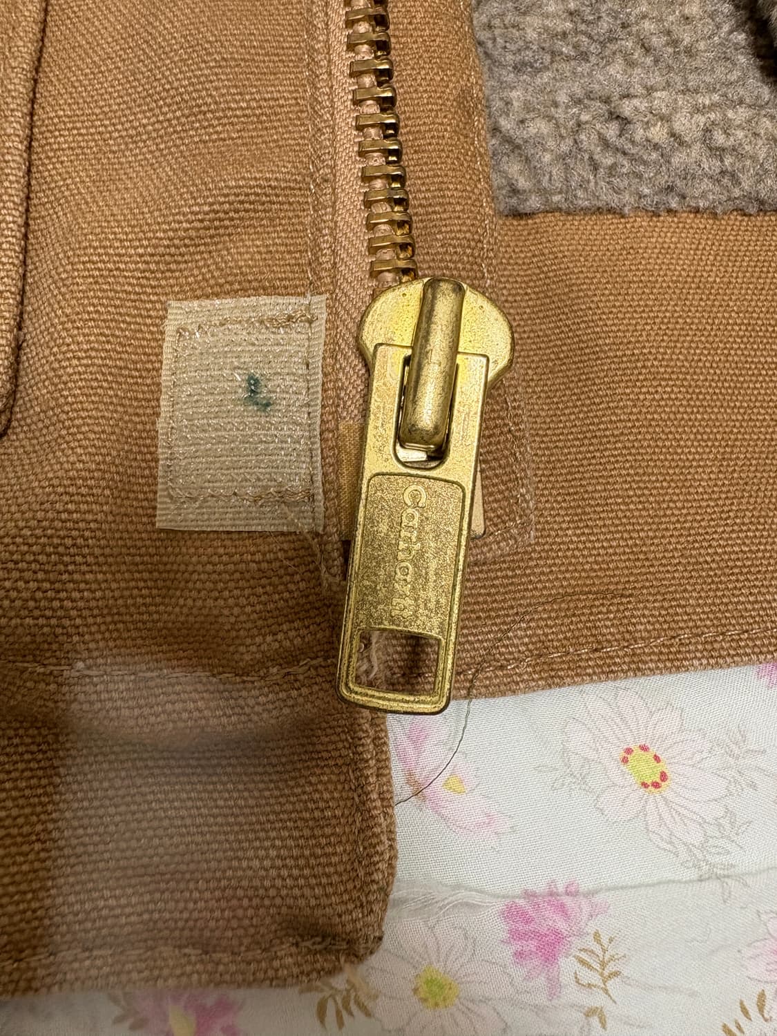 칼하트 빈티지 디트로이트 자켓 후리스 안감 J164 카멜 CML L 상품이미지5