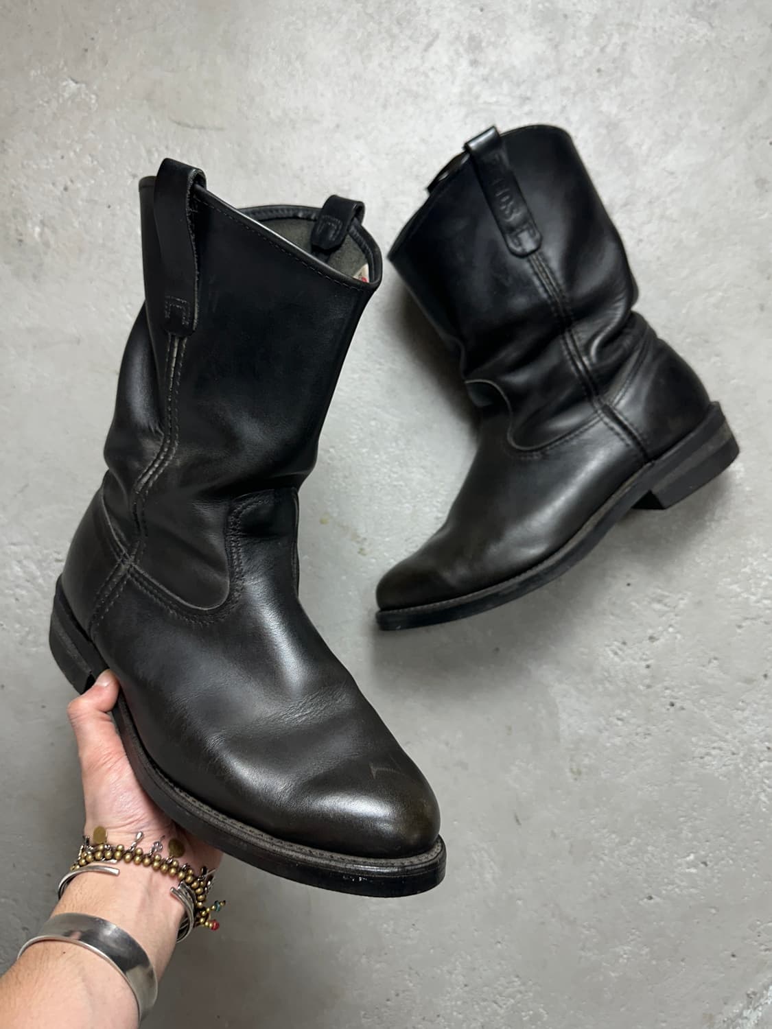 00's OG USA Made 레드윙 1125 페코스 블랙 웨스턴 부츠 상품이미지1