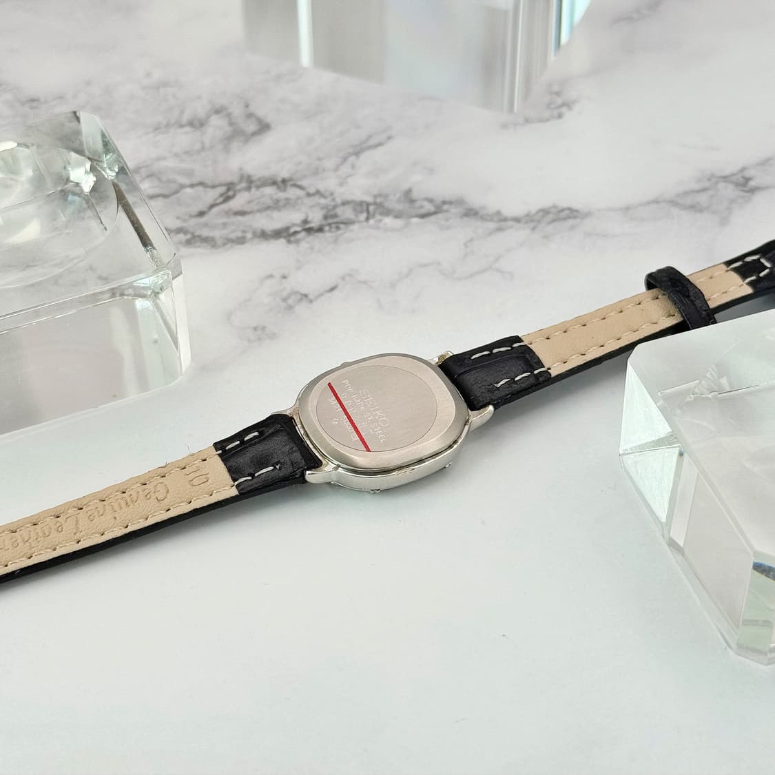 80s90s 빈티지 세이코 오벌 핑크 그라데이션 워치 상품이미지9