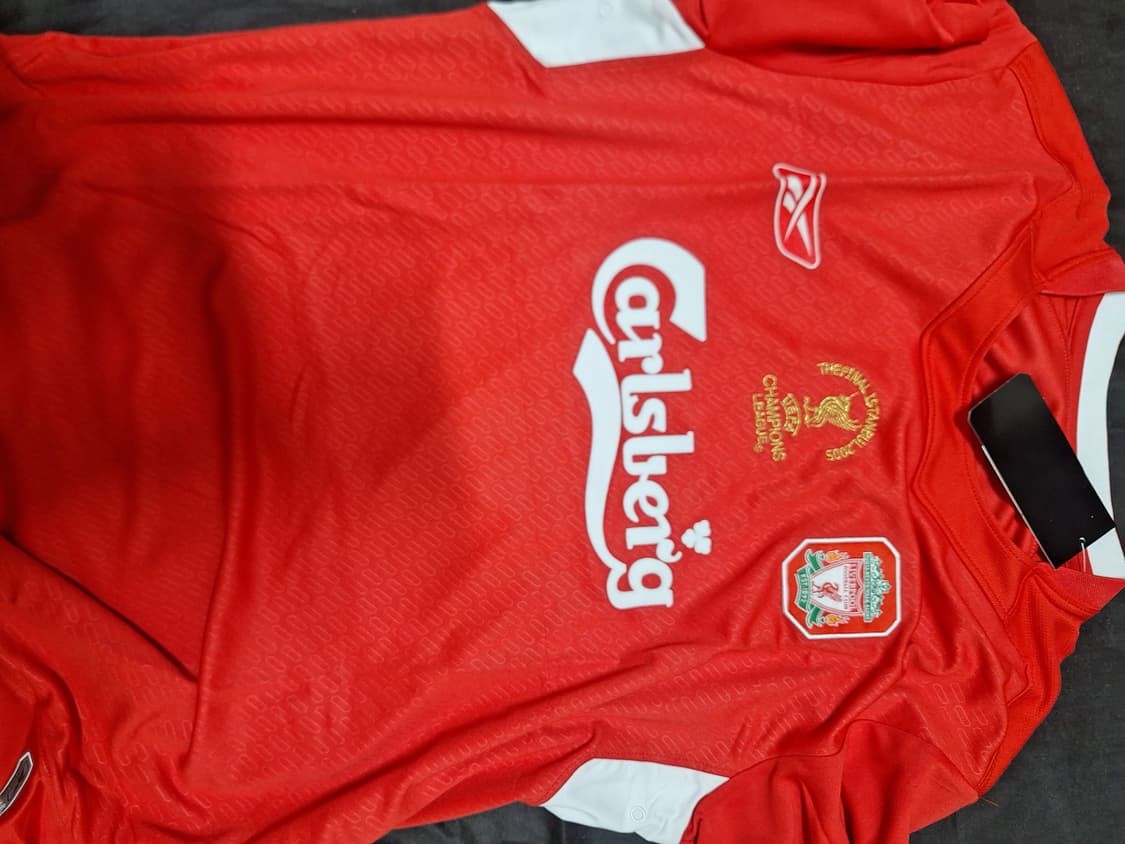 리버플 레트로 축구유니품 반팔 블록코어oem 상품이미지1