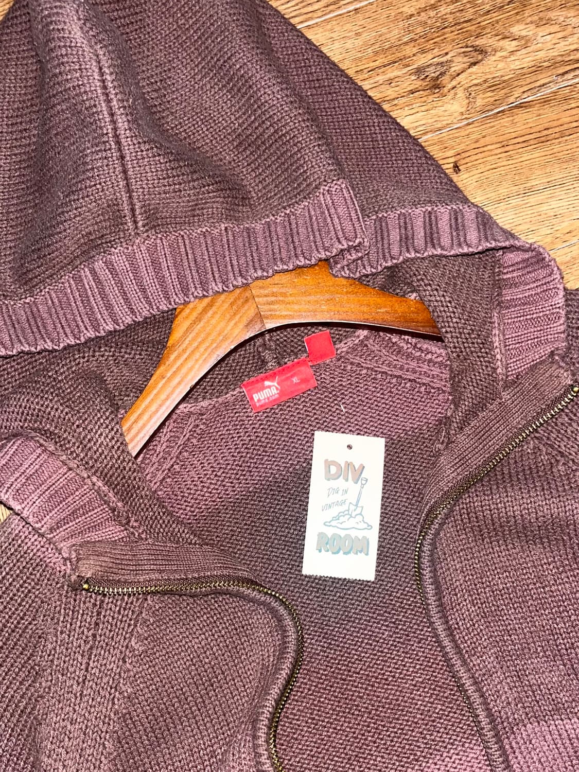 푸마 스트라이프 니트 후드집업 상품이미지6