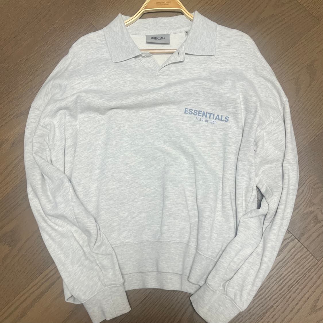 에센셜 롱슬리브 프렌치 테리 폴로 오트밀 - 21ss  상품이미지1