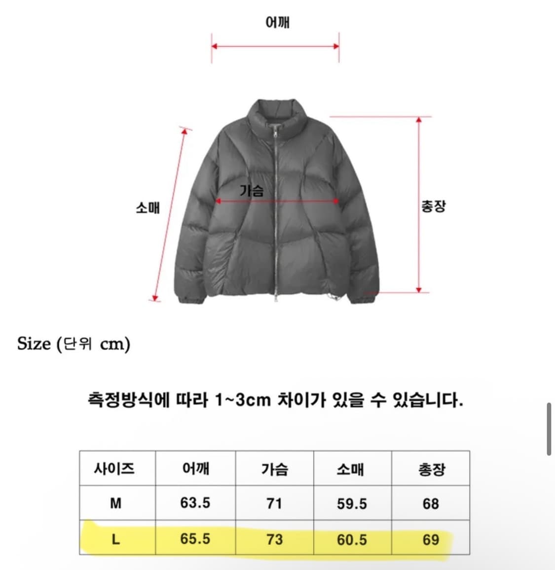 어널러코드 인시션 라인 패딩 블랙 상품이미지4