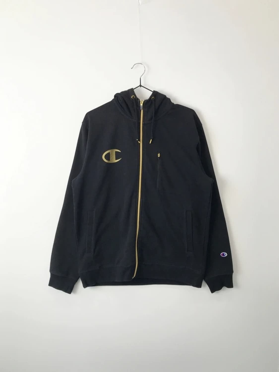 Champion Black Gold Zip Hoodie 상품이미지4