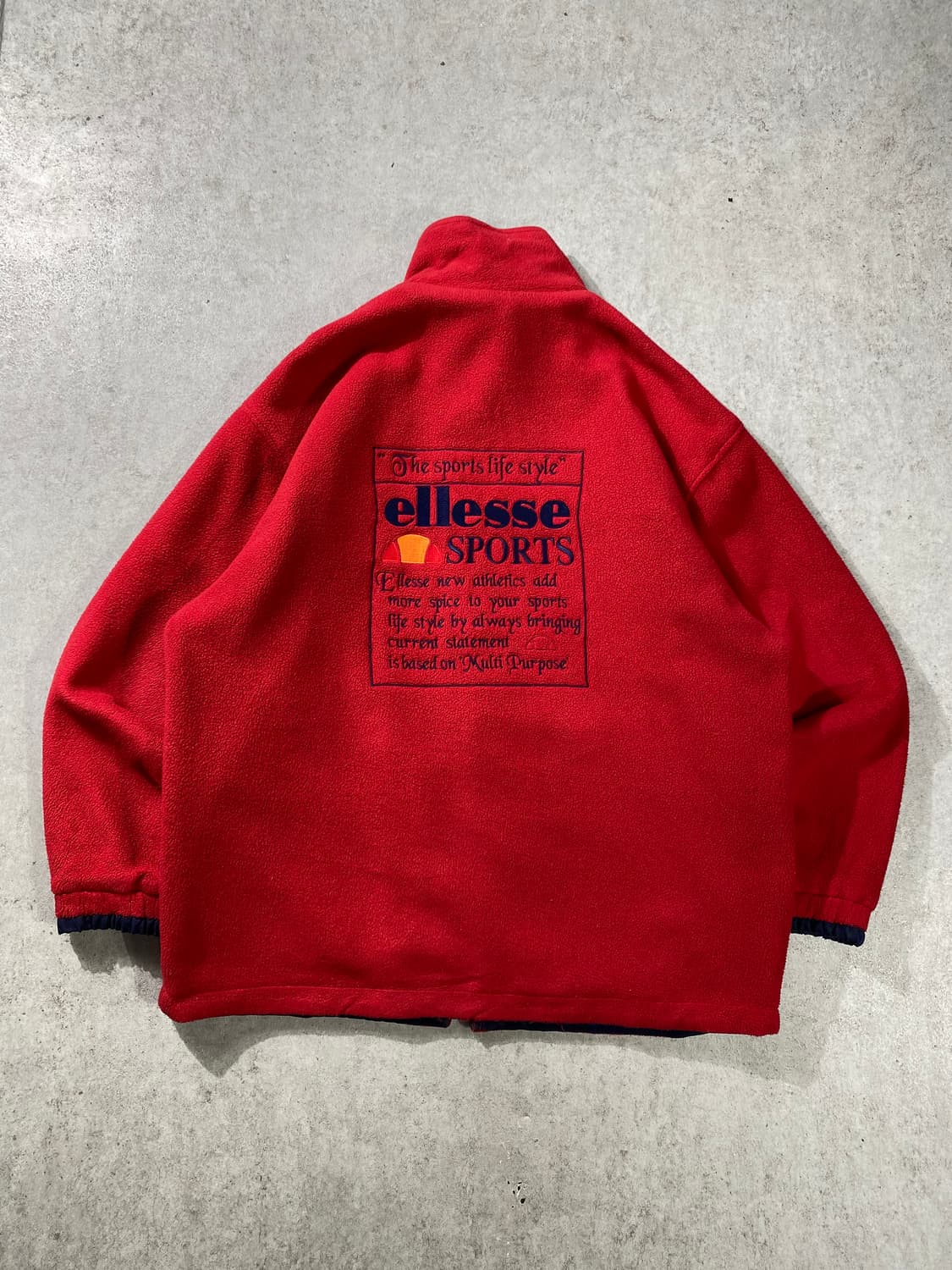 [XL] 90s ELLESSE 엘레쎄 올드스쿨 리버서블 플리스 자켓 상품이미지4