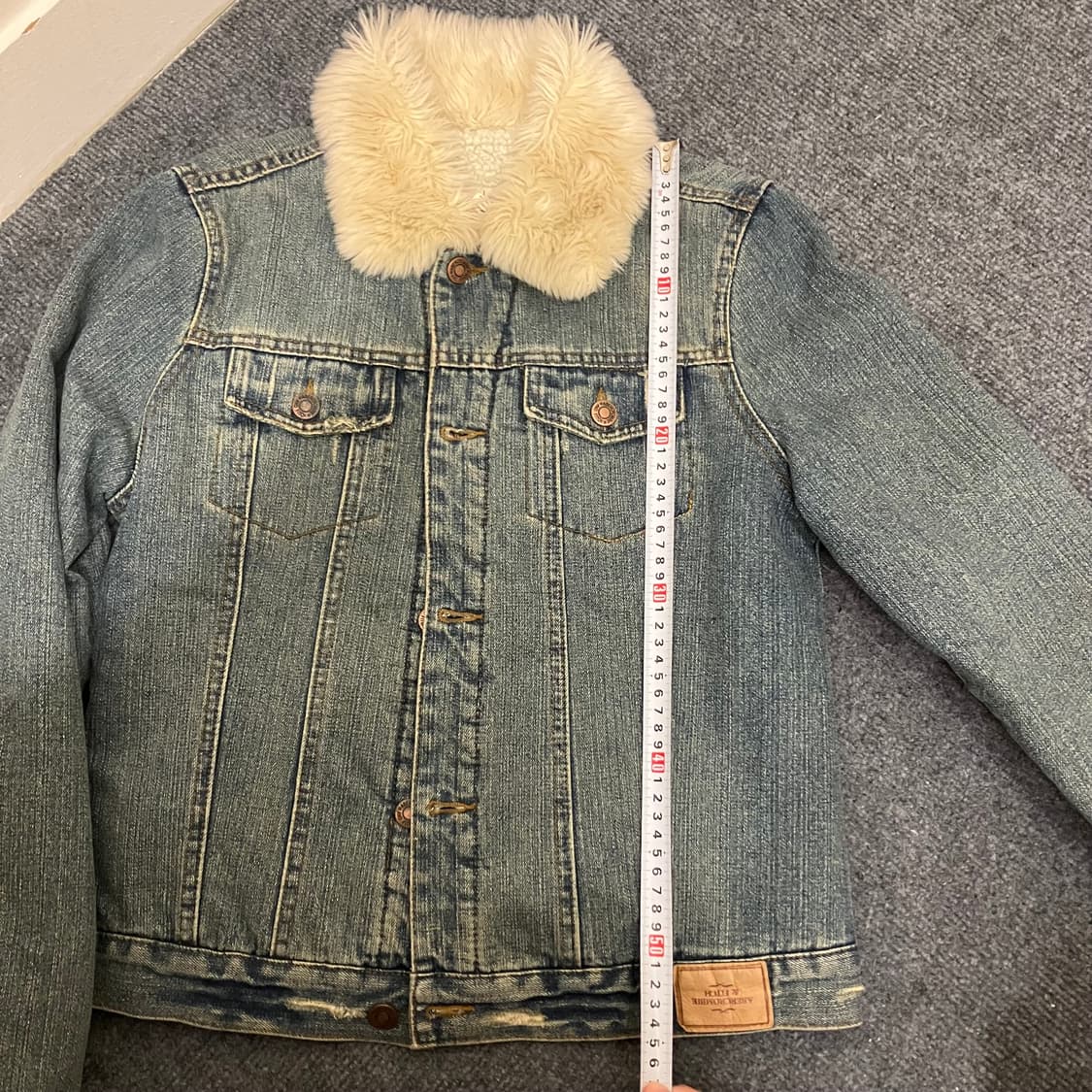 N11 아베크롬비 울프죠  쉐르파 양털 퍼 데님 청자켓 상품이미지7