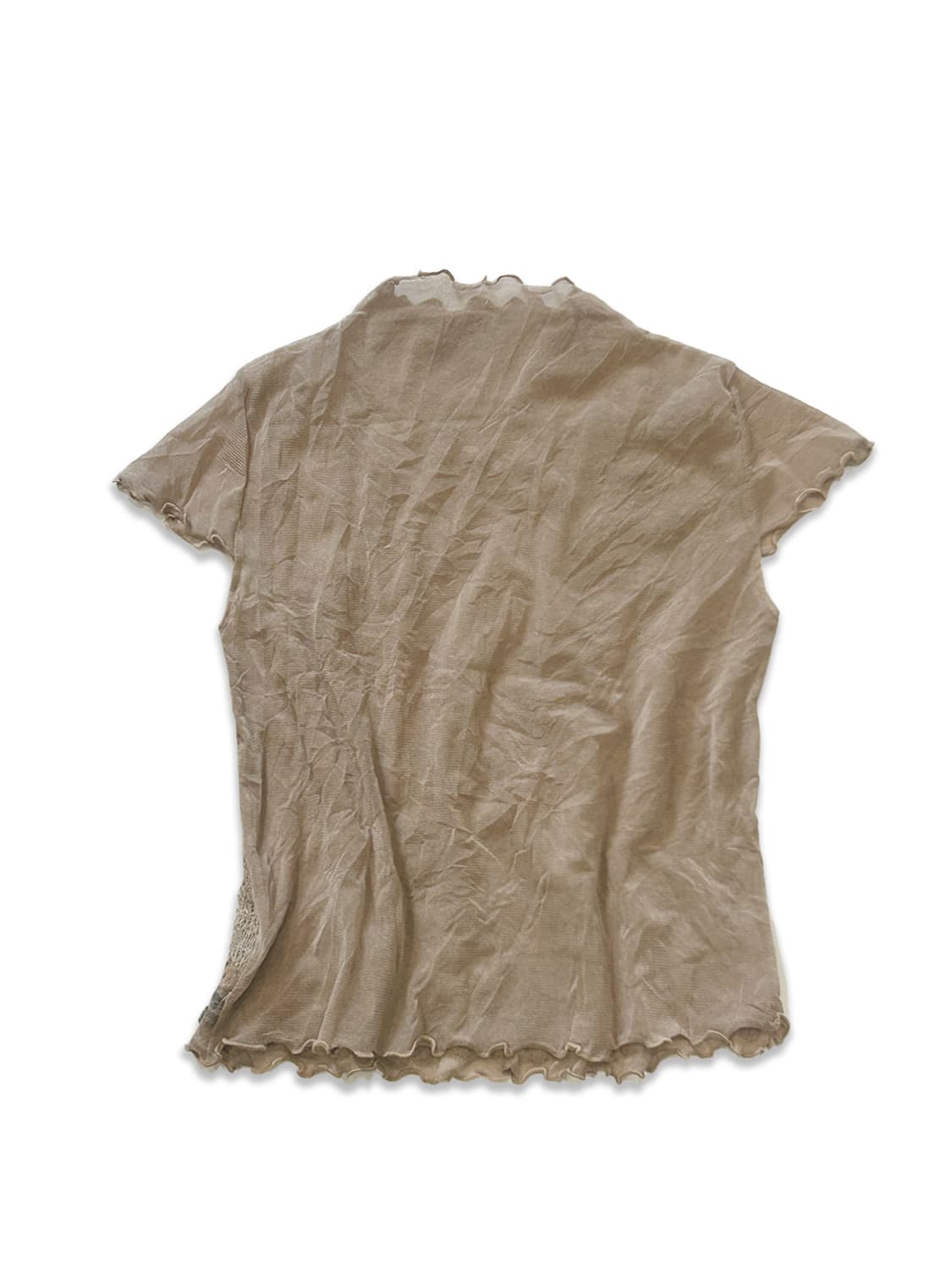Textured mesh&smocked top   상품이미지5
