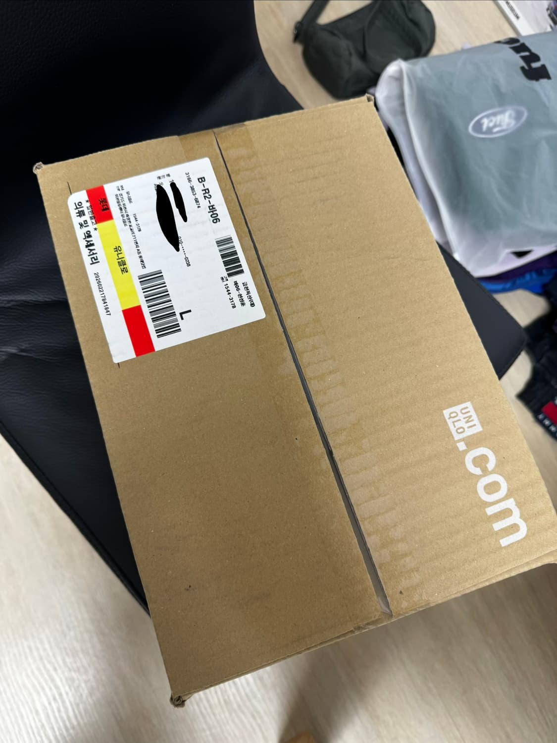 유니클로 스퀘어플랫슈즈 블랙 250 새상품 상품이미지6