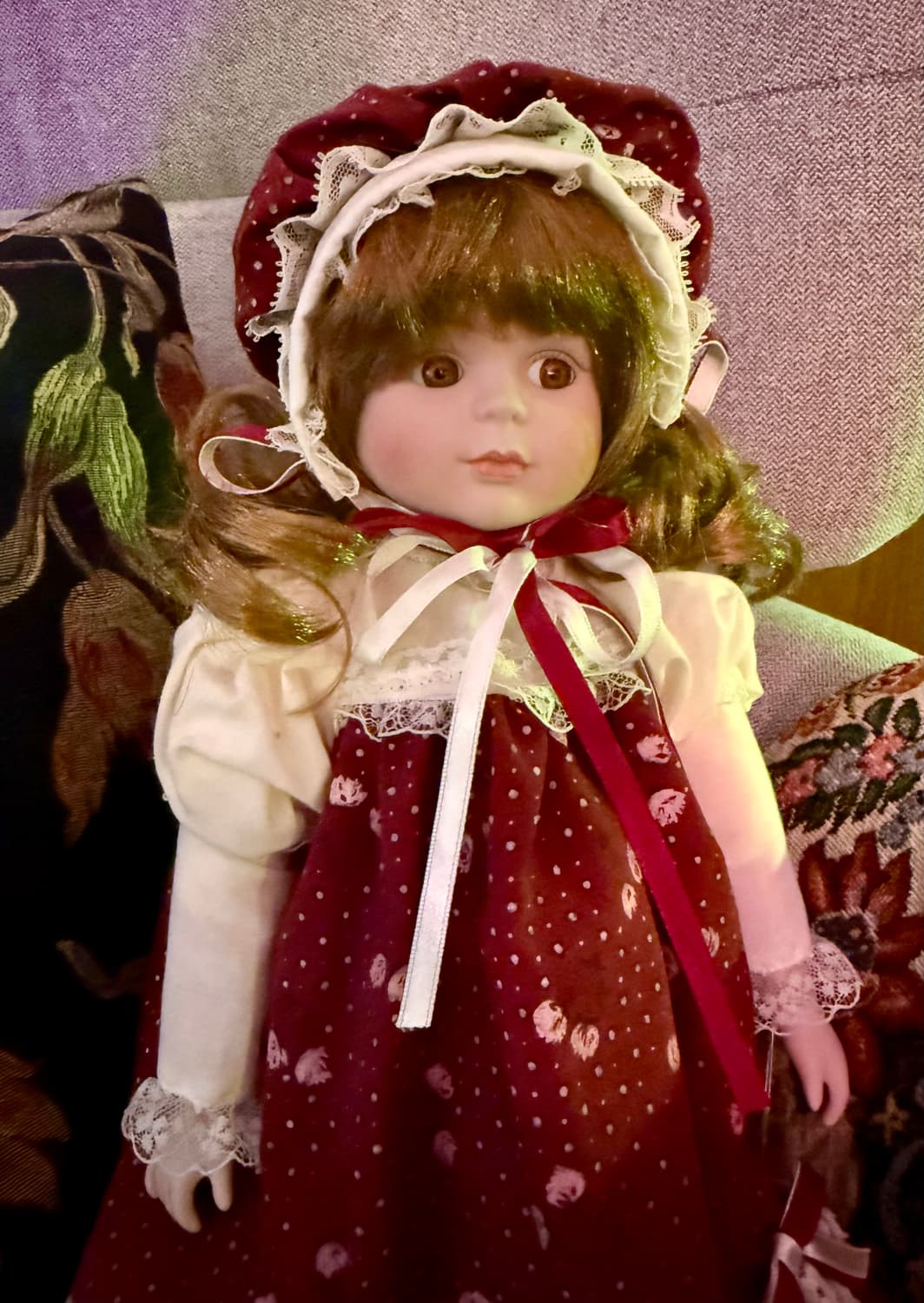 빈티지 인형 피겨린 빅토리아풍 스윗하트돌 보넷 상품이미지3