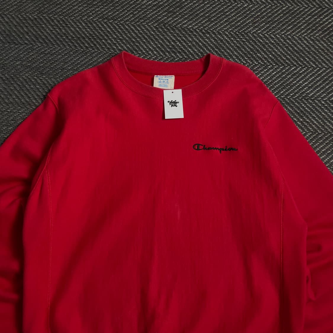 챔피온 리버스위브 미니멀 레드 스웻 셔츠o 3974 상품이미지4