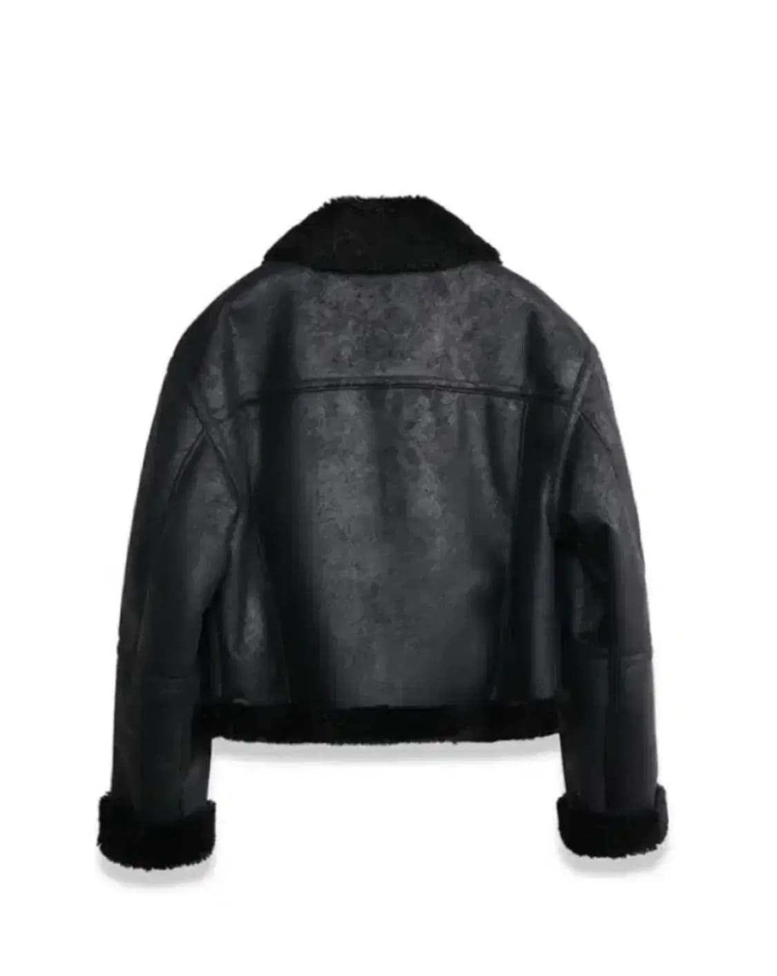 도프셉 베이직 크롭 무스탕 Basic Crop Mustang in Bla 상품이미지2