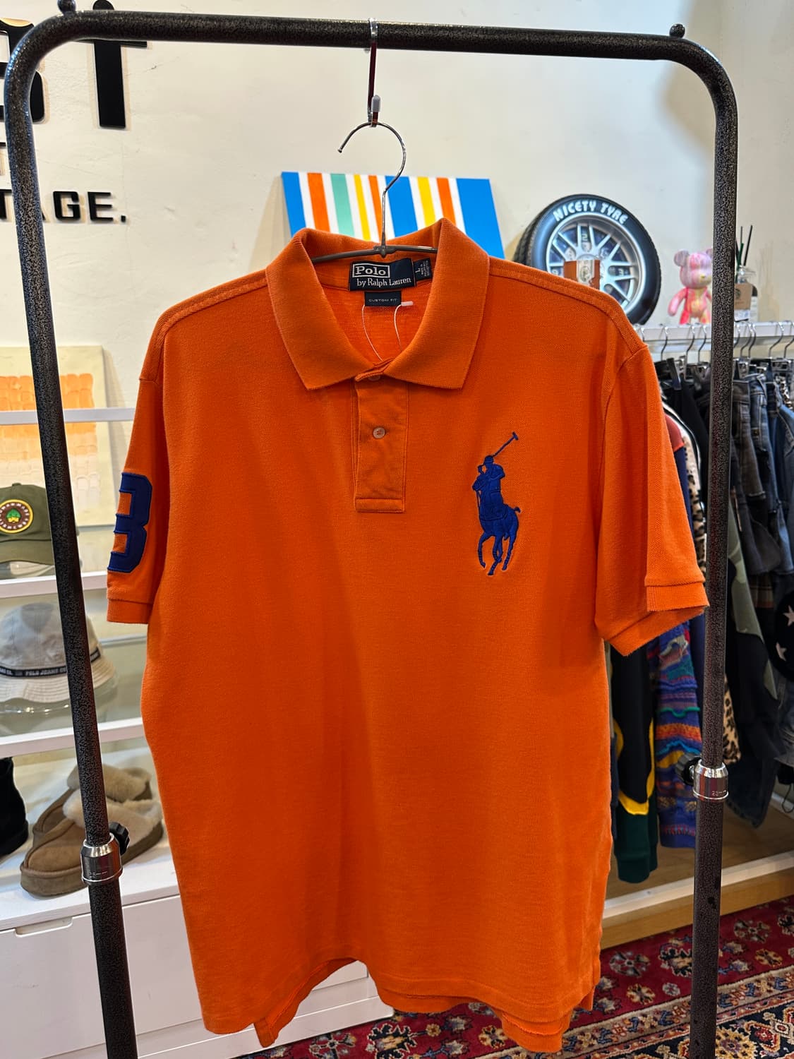 폴로 랄프로렌 빅포니 반팔 카라티 오렌지 L 상품이미지1