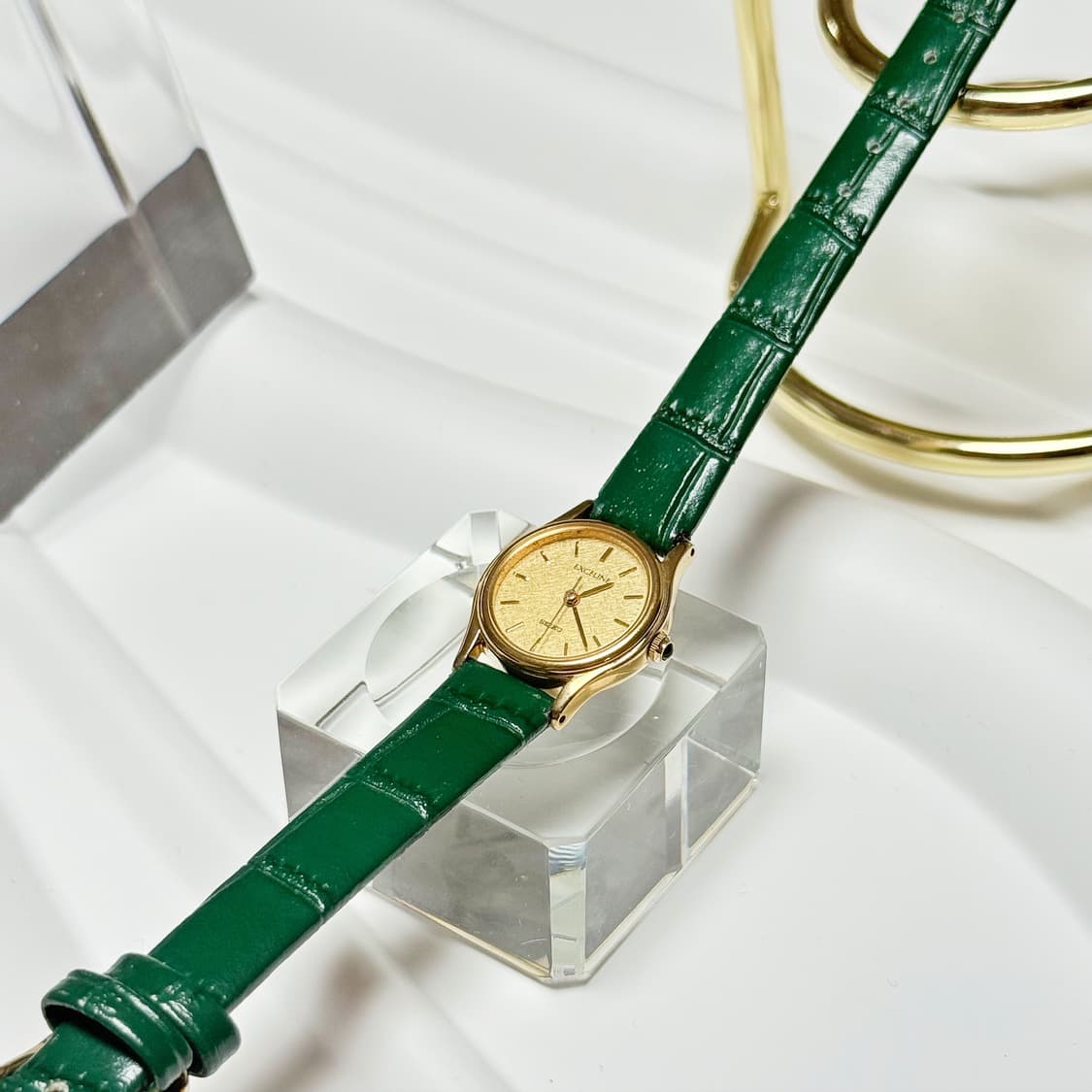 80's90's 세이코 빈티지 돌체 골드 린넨 다이얼 워치 상품이미지2