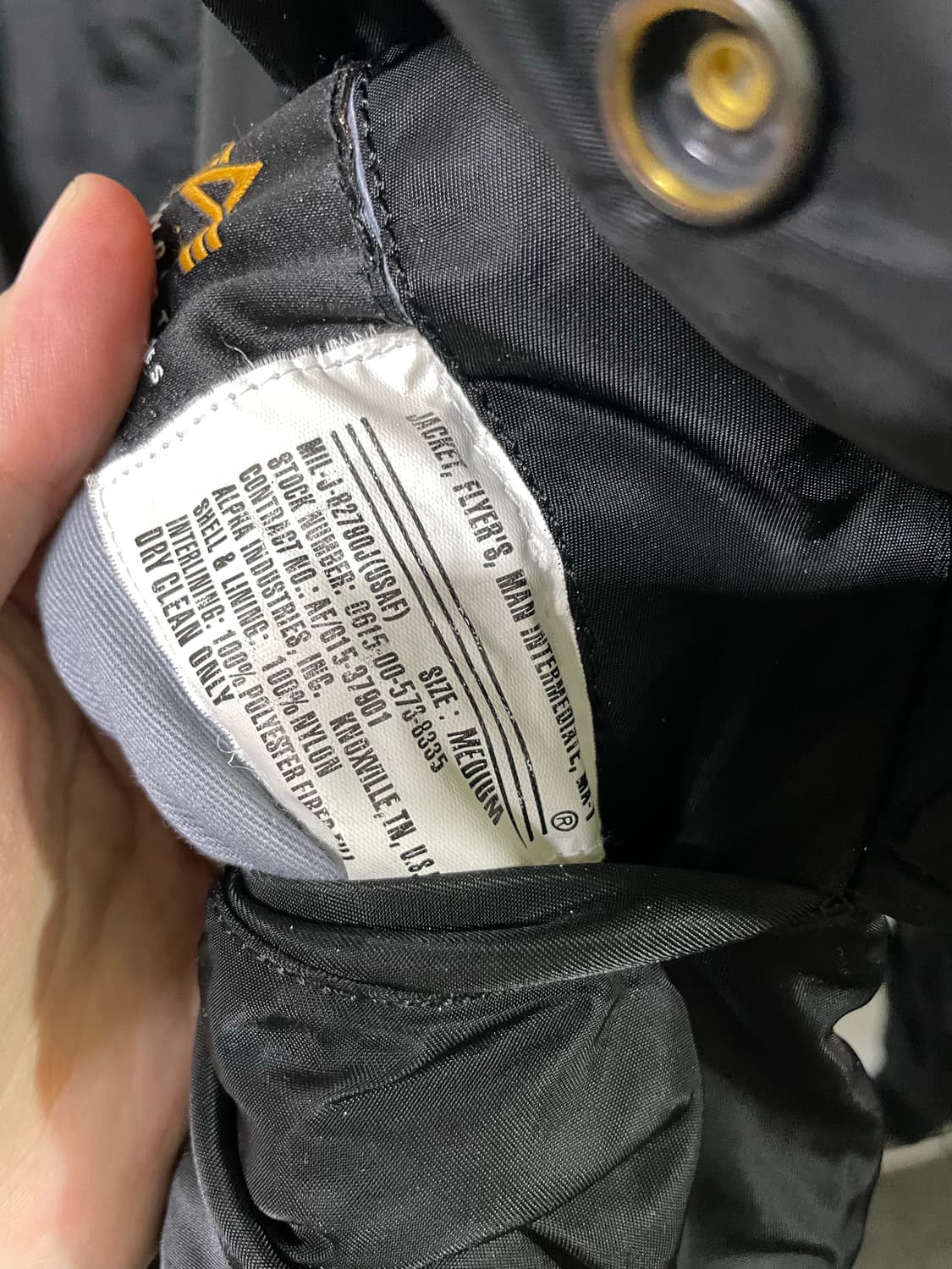 알파인더스트리 MA-1 블루종 봄버 자켓 100-105 상품이미지8