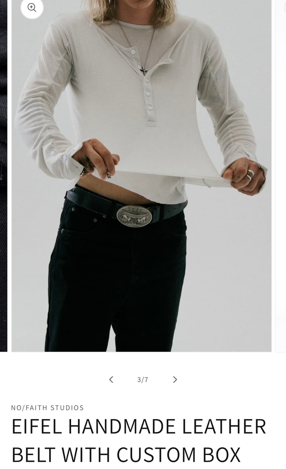 Nofaithstudio 핸드메이드 레더벨트 상품이미지3