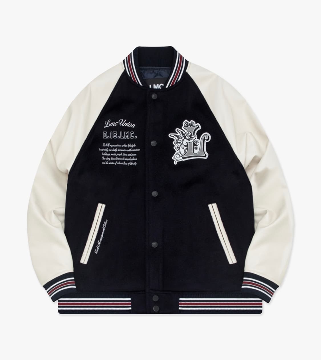 (새상품)LMC 엘엠씨 유니온 엔젤 바시티자켓 네이비 상품이미지1