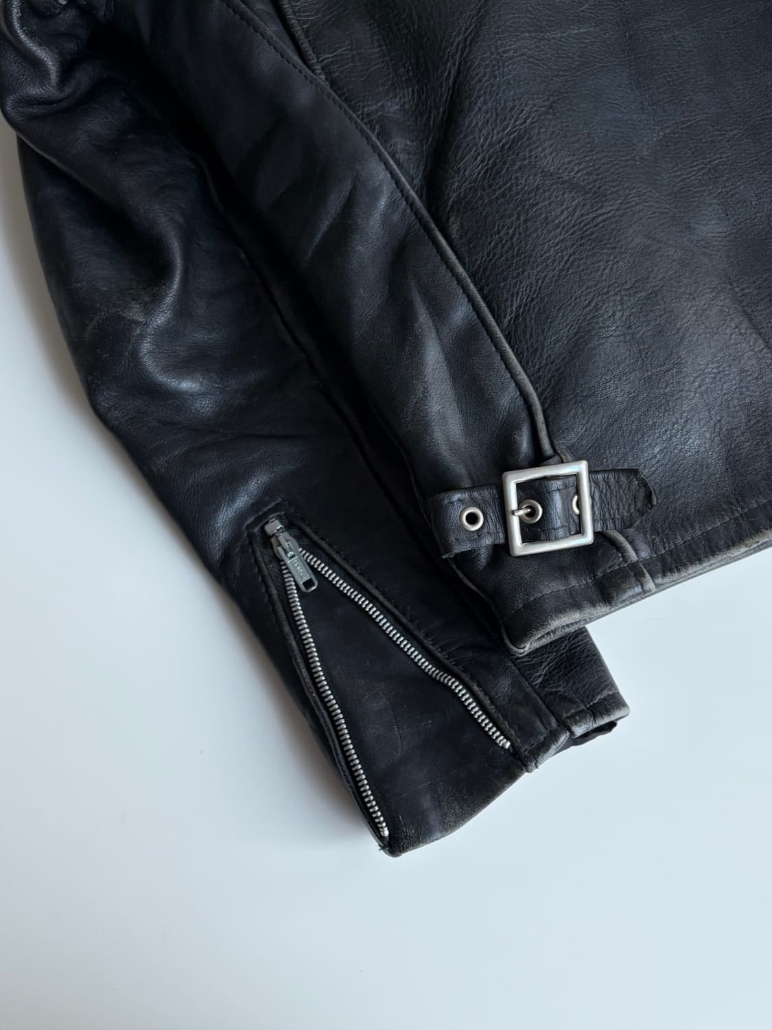 쇼트 싱글 레더 자캣 상품이미지8