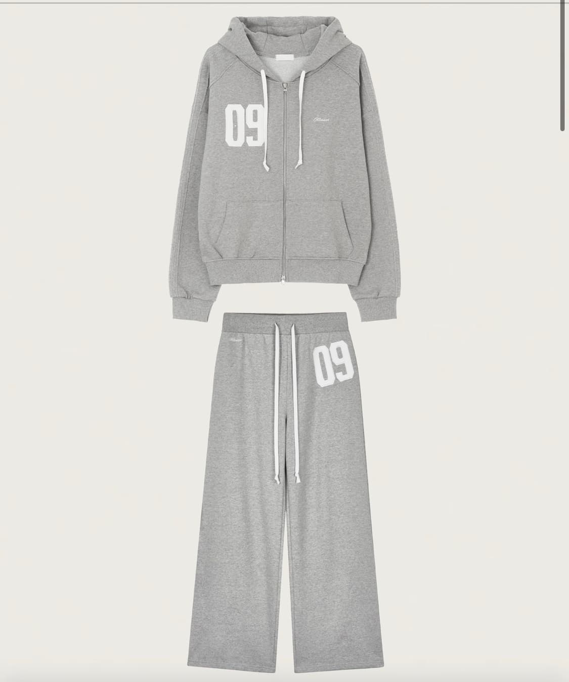 클리시어 09 후드집업 세트 셋업 바지 그레이 상품이미지1