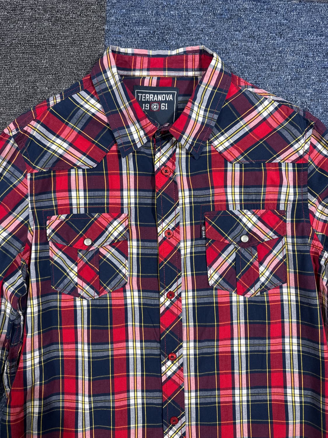 Terranova 체크 남방 L 상품이미지2