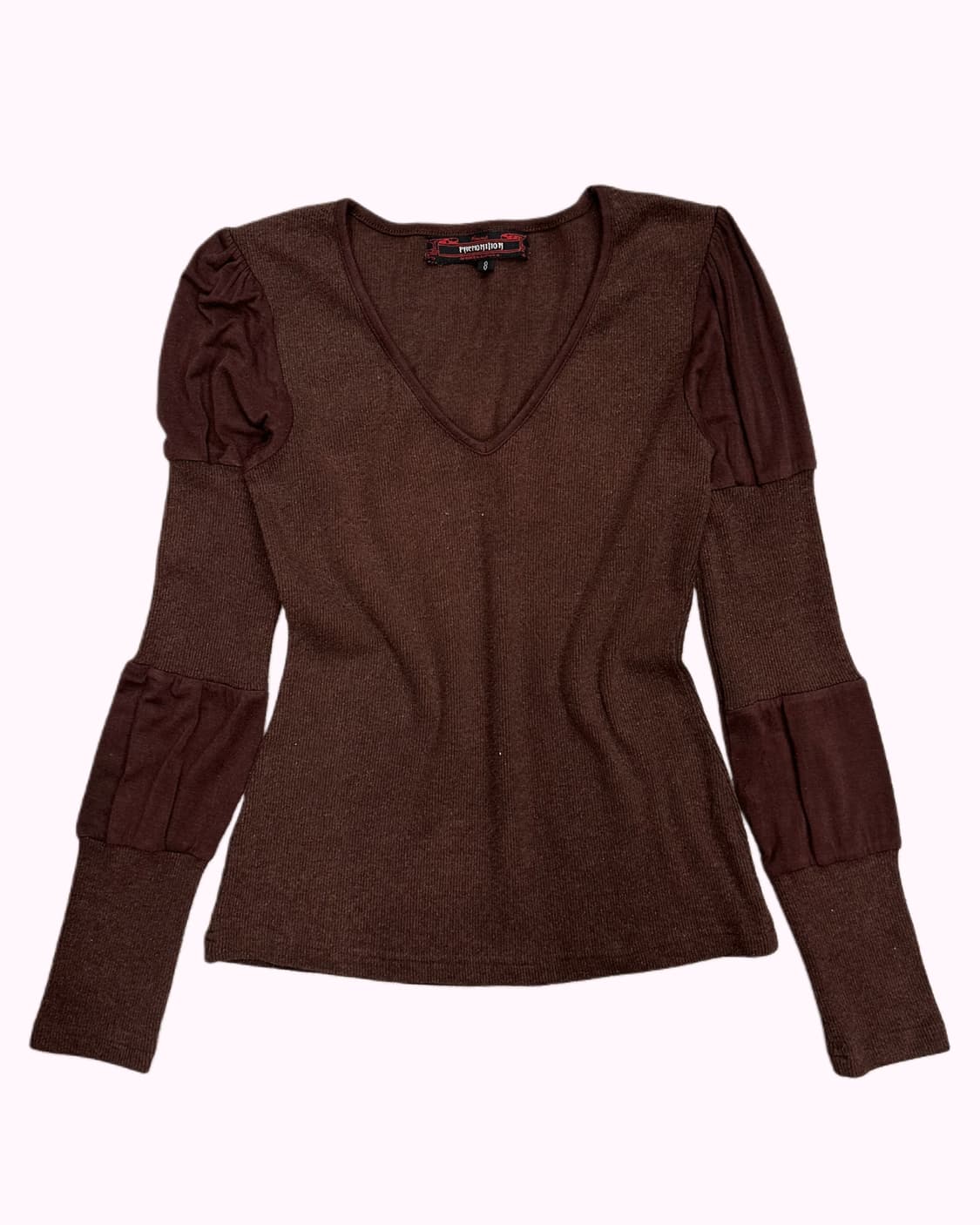 ribbed brown knit t-shirt 상품이미지1