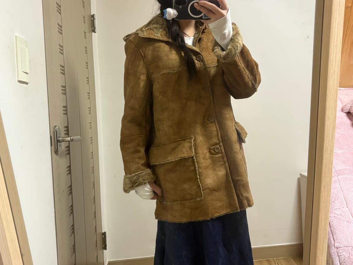 일본빈티지 후드 무스탕  상품이미지3