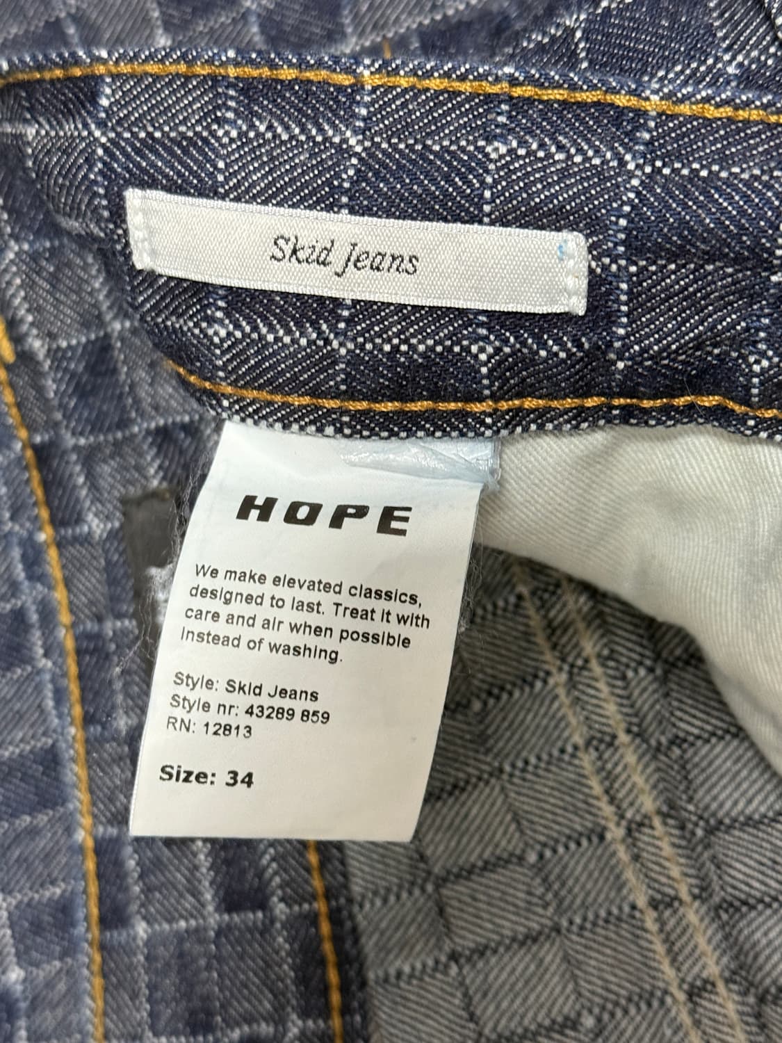 HOPE 스톡홀름 스키드진 데님 패치워크 BEAKER 34size 상품이미지8