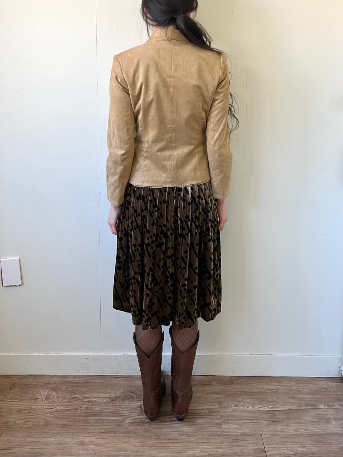 et vous 도트 벨벳 스커트 상품이미지10