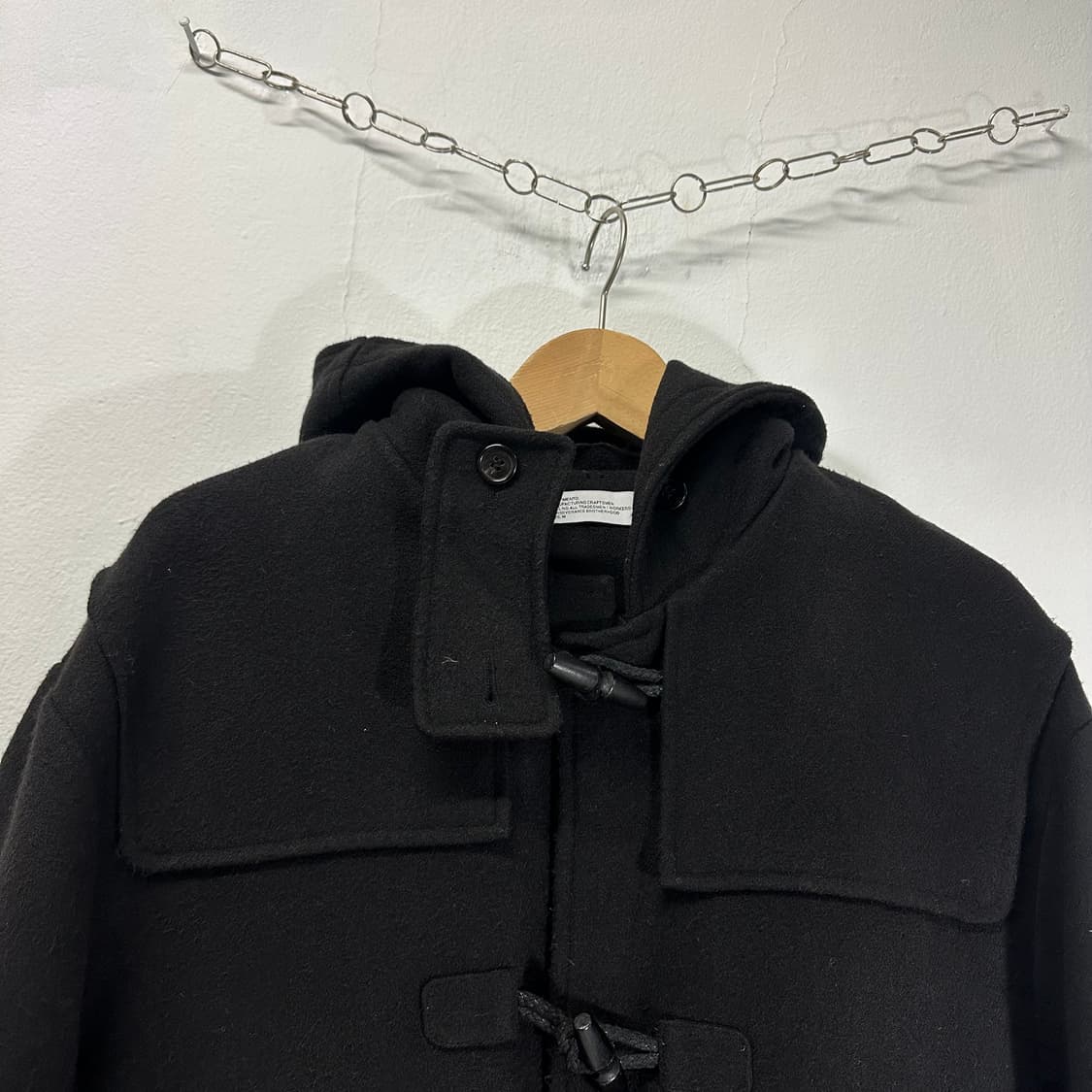 M 100 파르티멘토 블랙 울 더플코트 떡볶이코트 상품이미지3